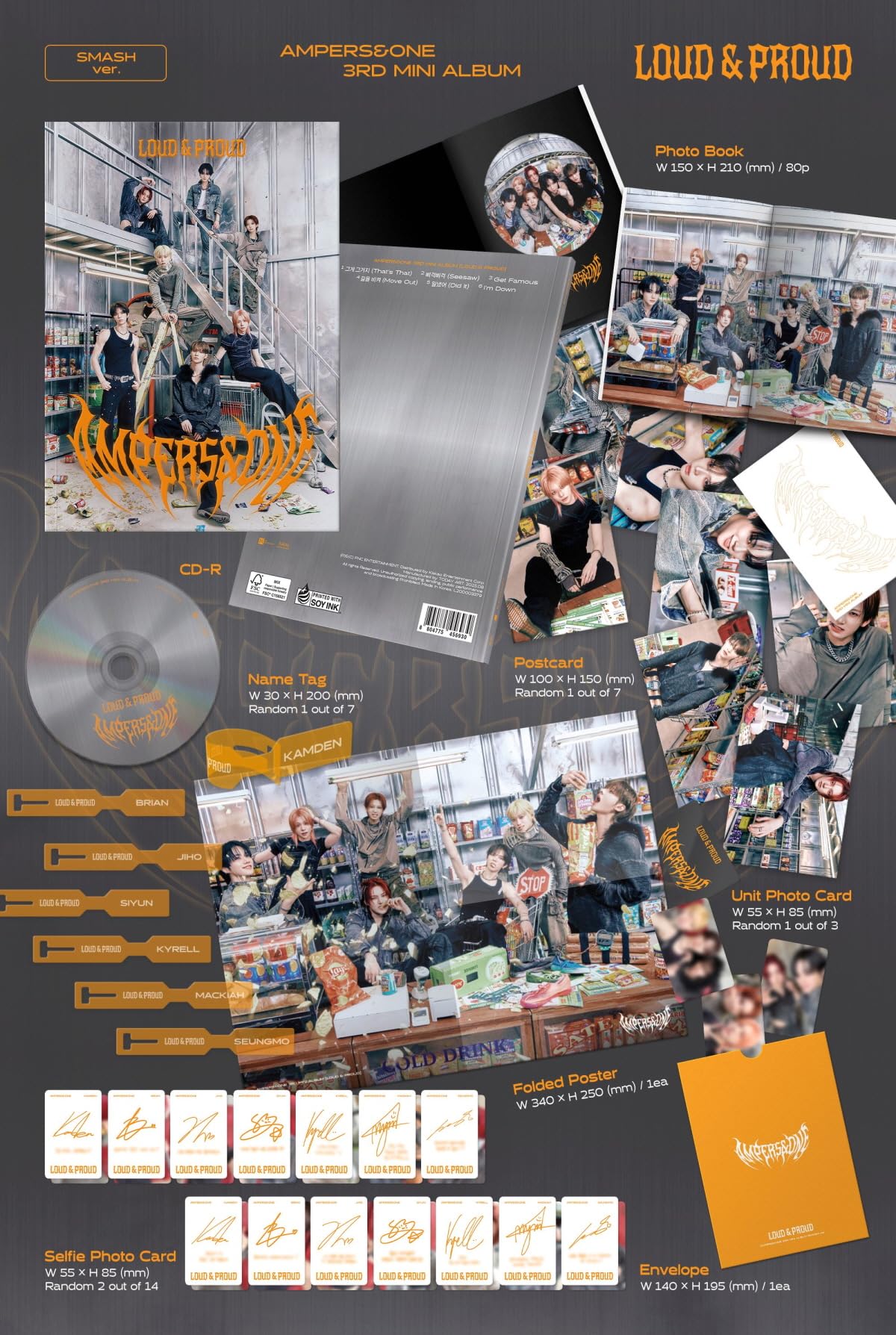 Amazon.com: AMPERS&ONE - 3rd Mini Album Loud & Proud (Random ver
