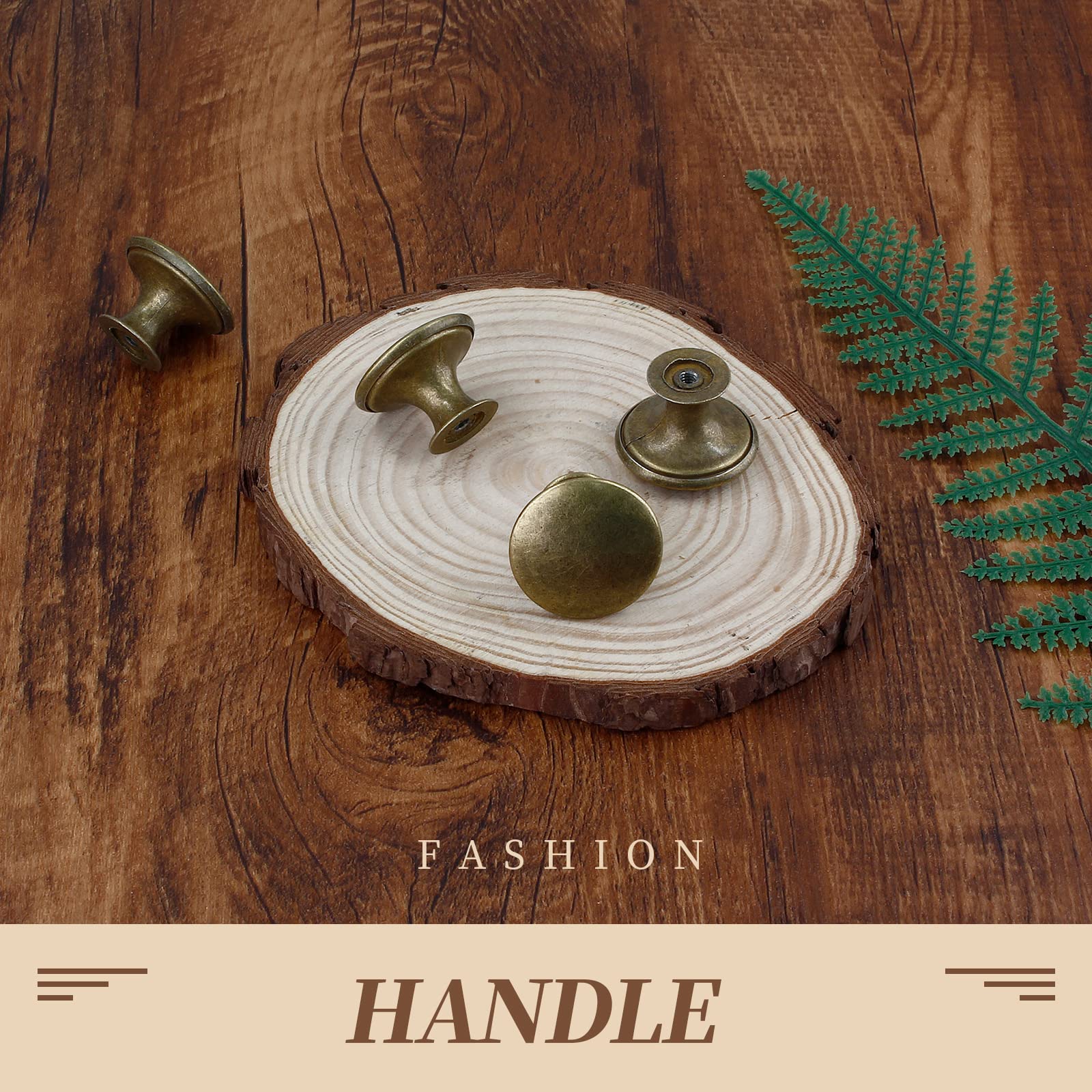 Brass Cabinet Knobs - 12 Pack -3