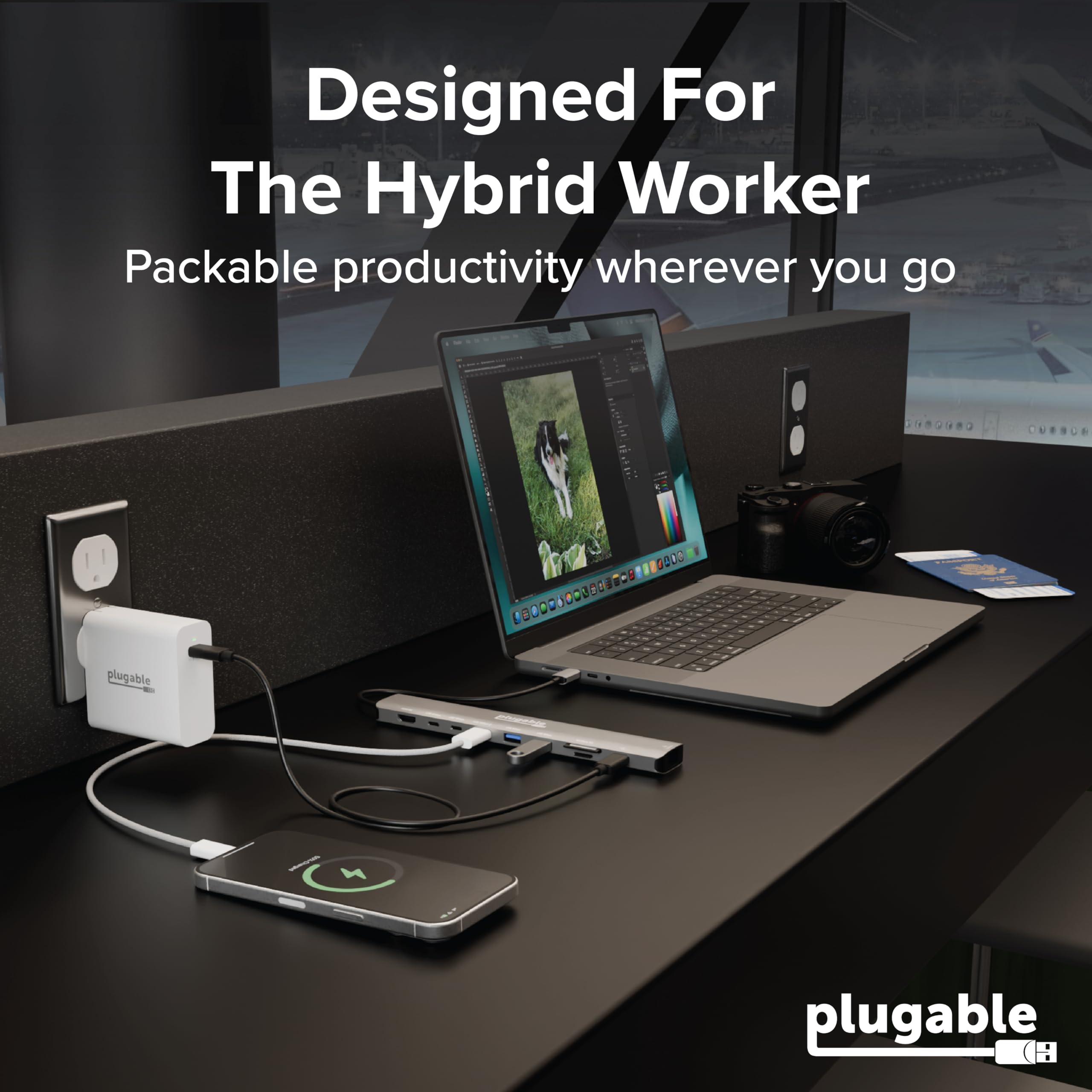 Plugable Hub USB C: adattatore multiporta 10-in-1 (8K/4K 144Hz HDMI 2.1, 2.5G Ethernet, ricarica 140W, dati 10Gbps) distribuzione IT senza driver per MacBook Pro/Air Windows Thunderbolt Chromebook
