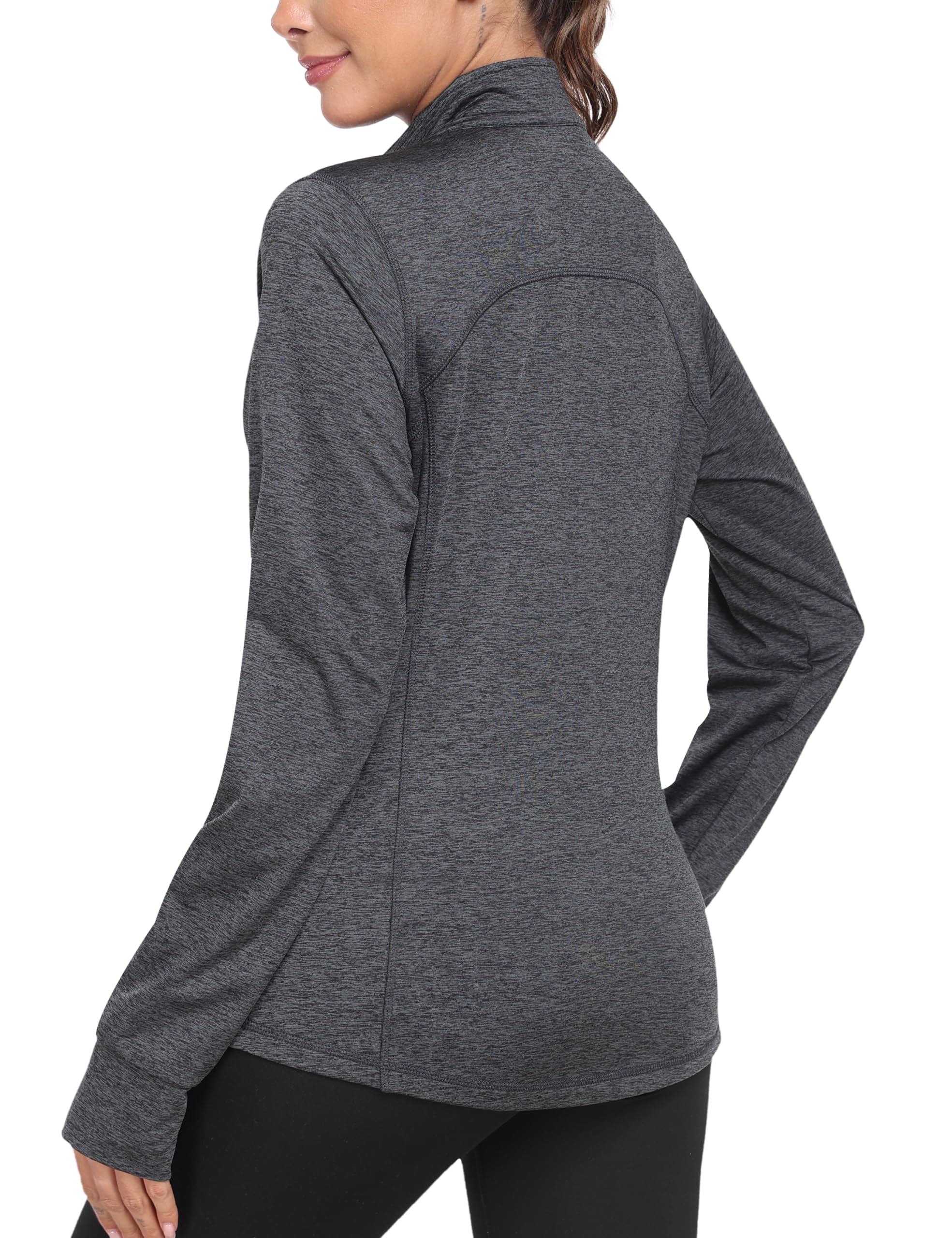 MoFiz Chaqueta deportiva con cremallera completa para mujer, con forro polar, chaqueta deportiva para correr y entrenar con bolsillos