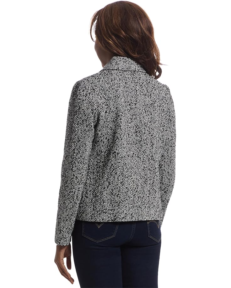 Elliott Lauren Power Play - Button Closure Herringbone Jacket with Flap Pockets Detail - #3 of 5