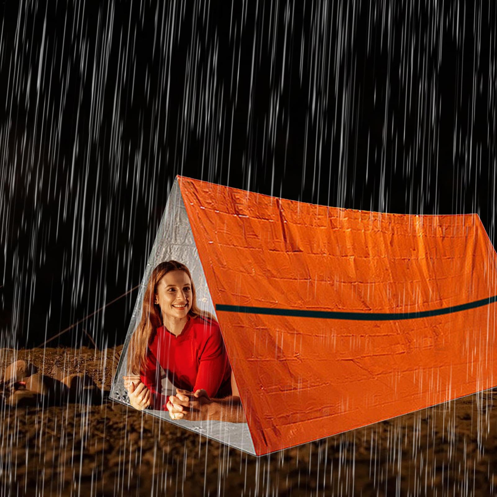 Sleeping Bags for Survival - Portable Thermal Sleeping Bag - Waterproof Sleeping Bag Survival Bivy Sack - Compact Lightweight Outdoor Supplies Portable Survival Shelter for Hiking