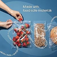 Vista 4 de Spartan Industrial - 1000 unidades de 6 x 9 pulgadas, 2 mil, bolsas de plástico con cremallera transparente con cierre de cierre resellable