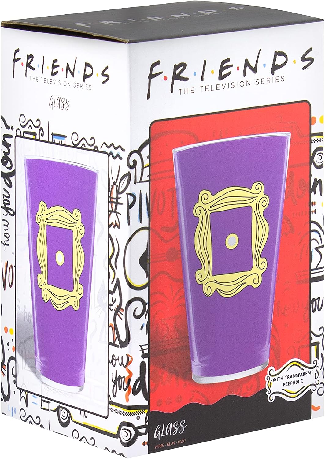 Paladone FRIENDS Frame Drinking Glass - Officially Licensed Merchandise