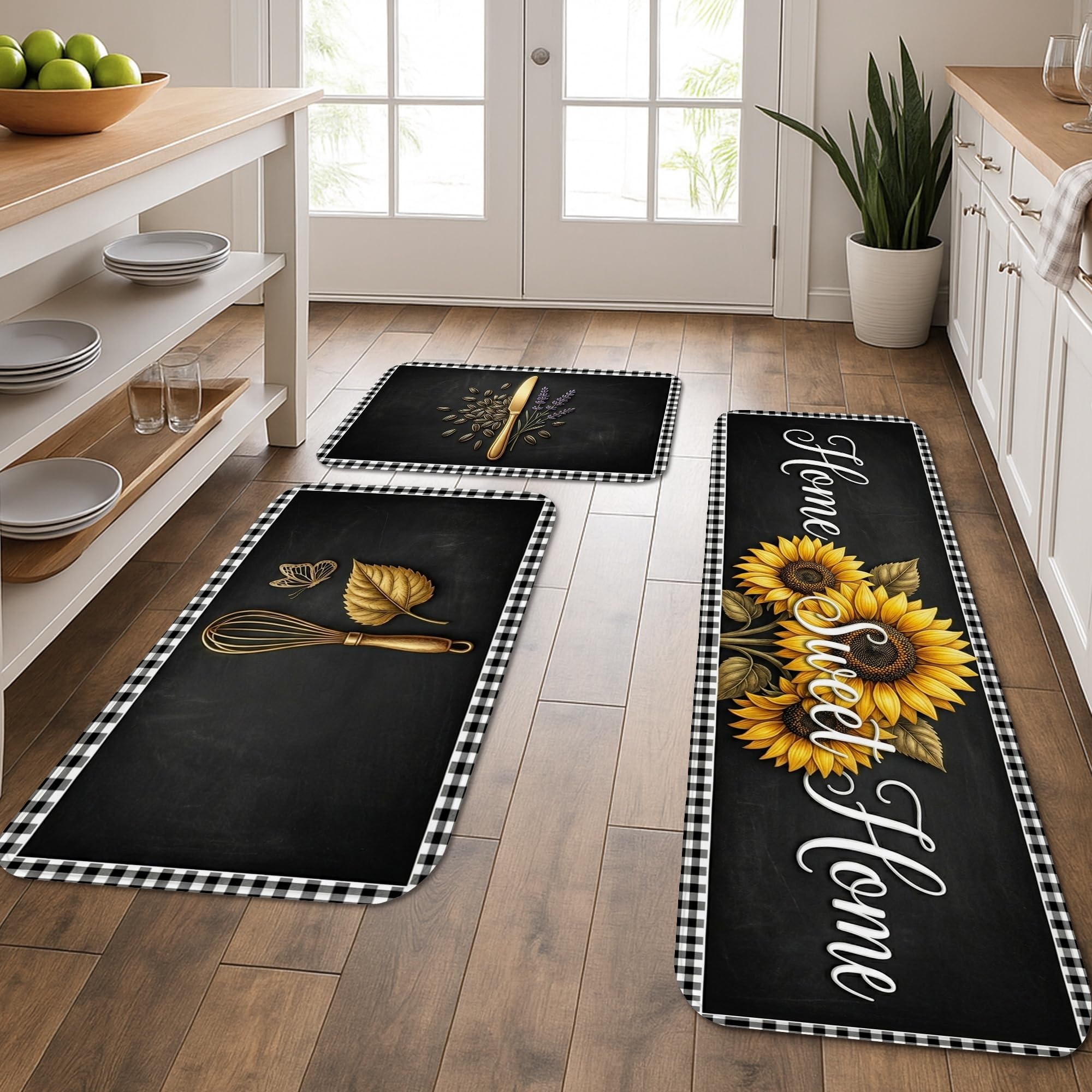Tapis de cuisine rustique pour évier et buanderie au style campagne