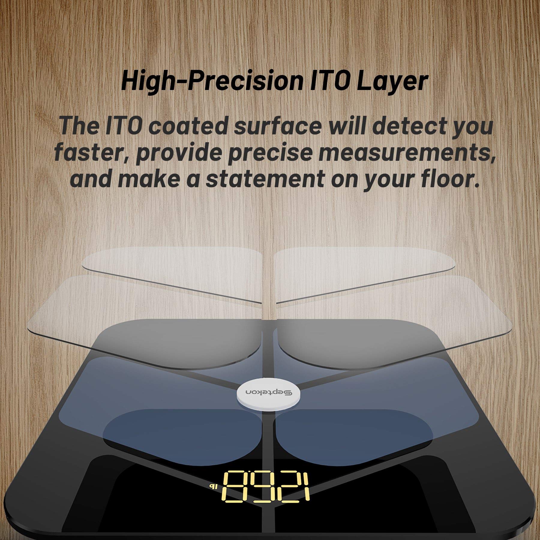 Buy Septekon Smart Body Fat Scale Bluetooth Weight Scale with ITO