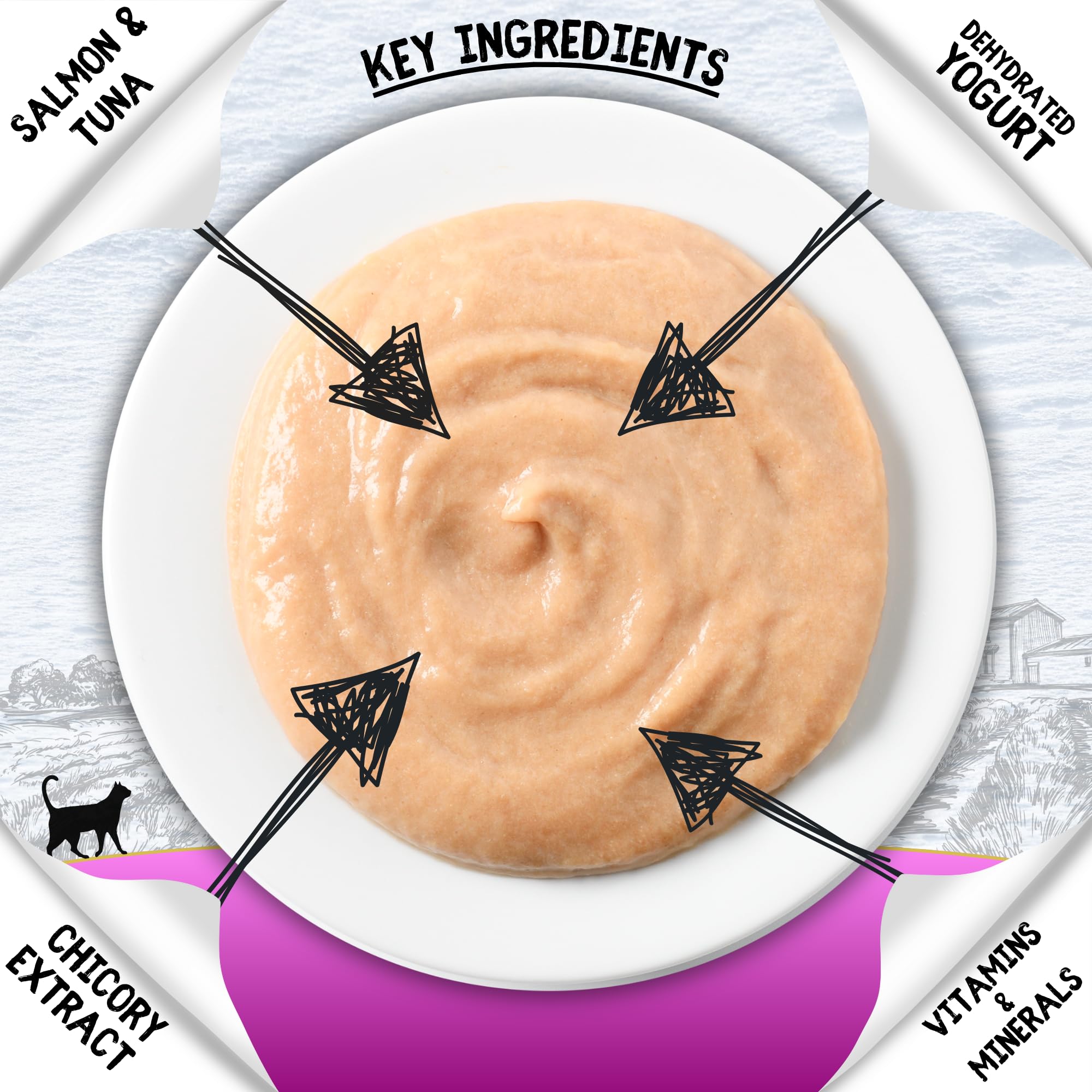 COOKHOUSE Luxury Licks Lickable Cat & Kitten Treats, Salmon, 48 x 15g Sachets, Soft & Creamy Puree, Healthy & Grain Free - Image 3