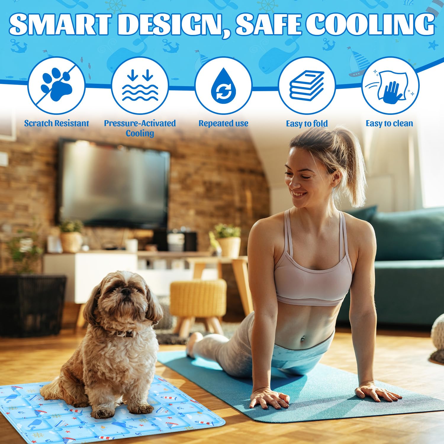 VReder Pet Cooling Mat for Dogs Cat Foldable Durable Water Filled Model Bed Cooling Mats - Image 3