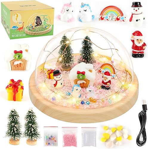 Miniatura 1 de Sawowkuya Haz tu propia luz nocturna, regalos de proyecto de luz nocturna de Navidad para niñas, haz tu kit de luces nocturnas de Navidad con luces