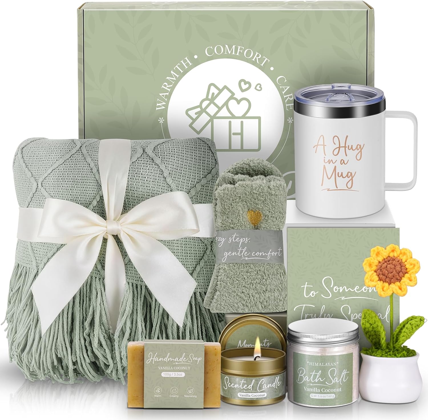 Get Well Gifts for Women After Surgery, Sending Sunshine Gift Baskets for Women Her Mom Best friend Wife Daughter Birthday Gifts Self Care Gift Basket, Get Well Soon Relaxing Spa Gift Set Care Package