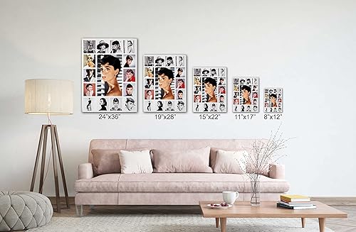 Miniatura 6 de SpiritualHands Audrey Hepburn - Póster artístico para pared enmarcado, póster artístico de pared Haus and Hues, decoración de pared moderna