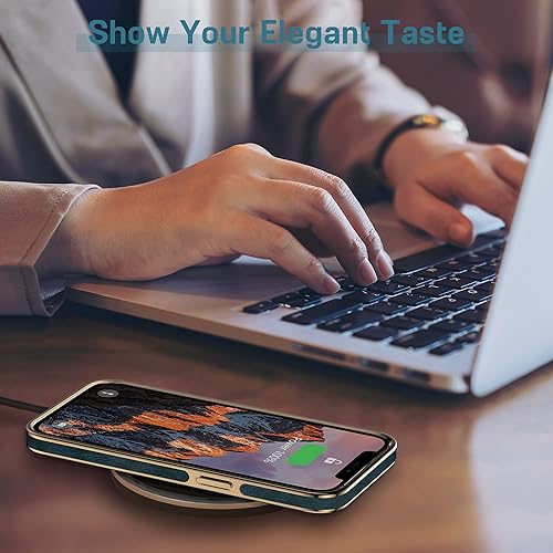 Miniatura 7 de LOHASIC Funda para iPhone 13 Pro con Magsafe, cuero clásico delgado de negocios PU antideslizante agarre a prueba de golpes de cuerpo completo funda