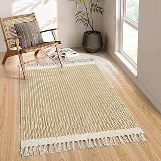 Lahome Belle Boho Rugs for Bedroom, 3x5 Bathroom Rug Lightweight Farmhou...