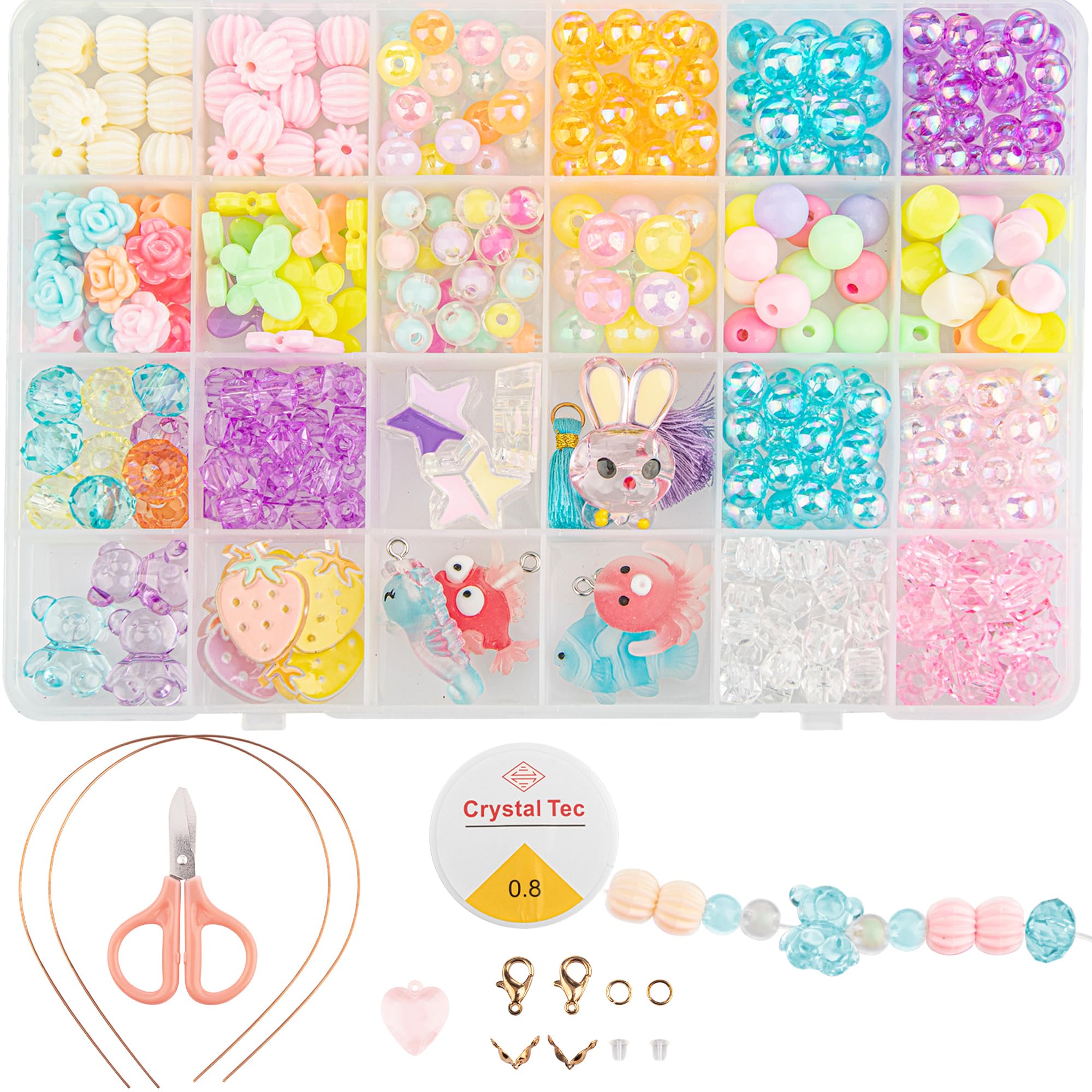 Amazon.co.jp: ビーズ 手作りキット 女の子、ハンドメイド パーツ