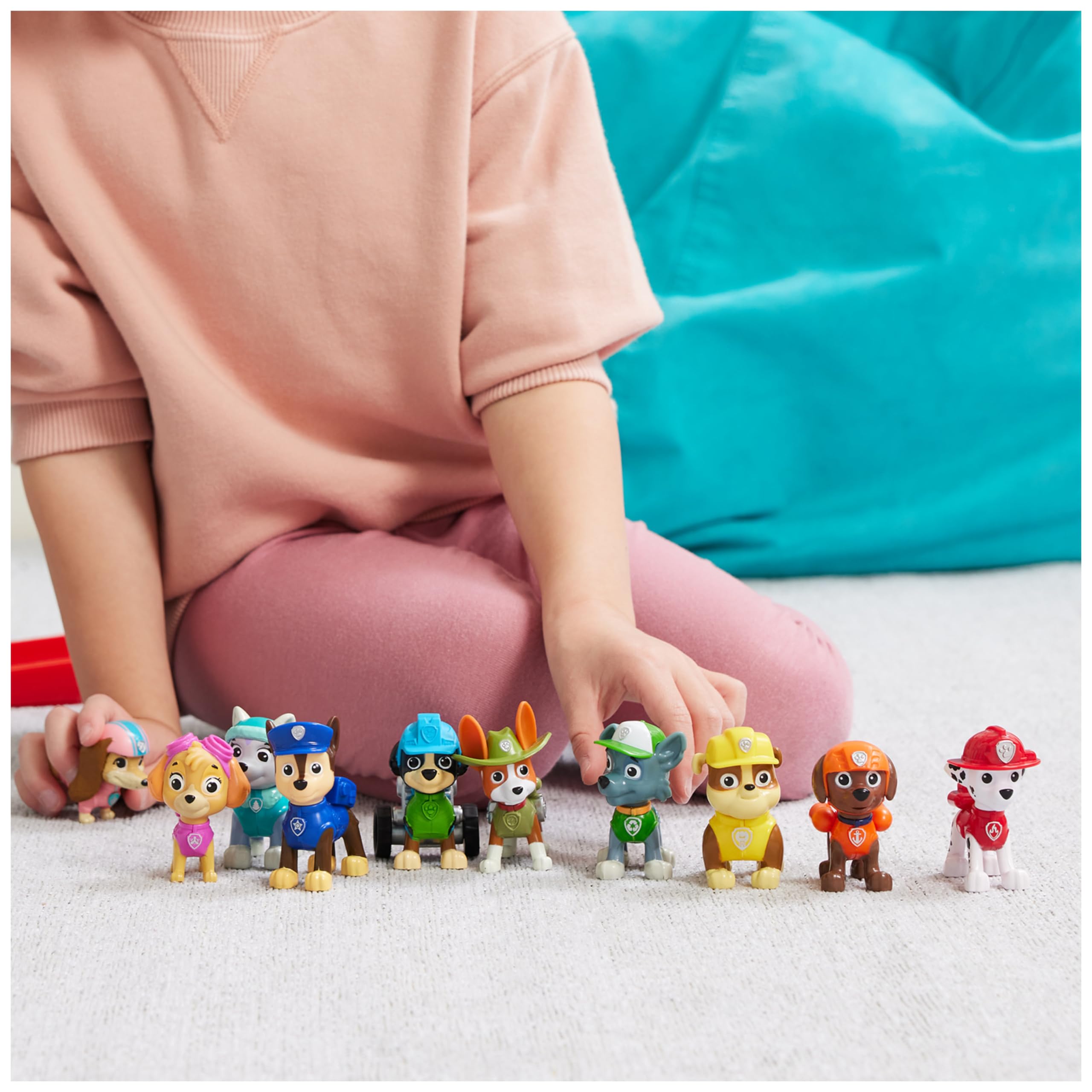 Paw Patrol - Pat Patrouille - Figurines 10e Anniversaire - 10 Figurines Articulées Chase, Marcus, Ruben, Stella, Zuma Et Bien d'autres - Pat Patrouille Jouet - Cadeau Enfant - Jouet Enfant 3 Ans et +