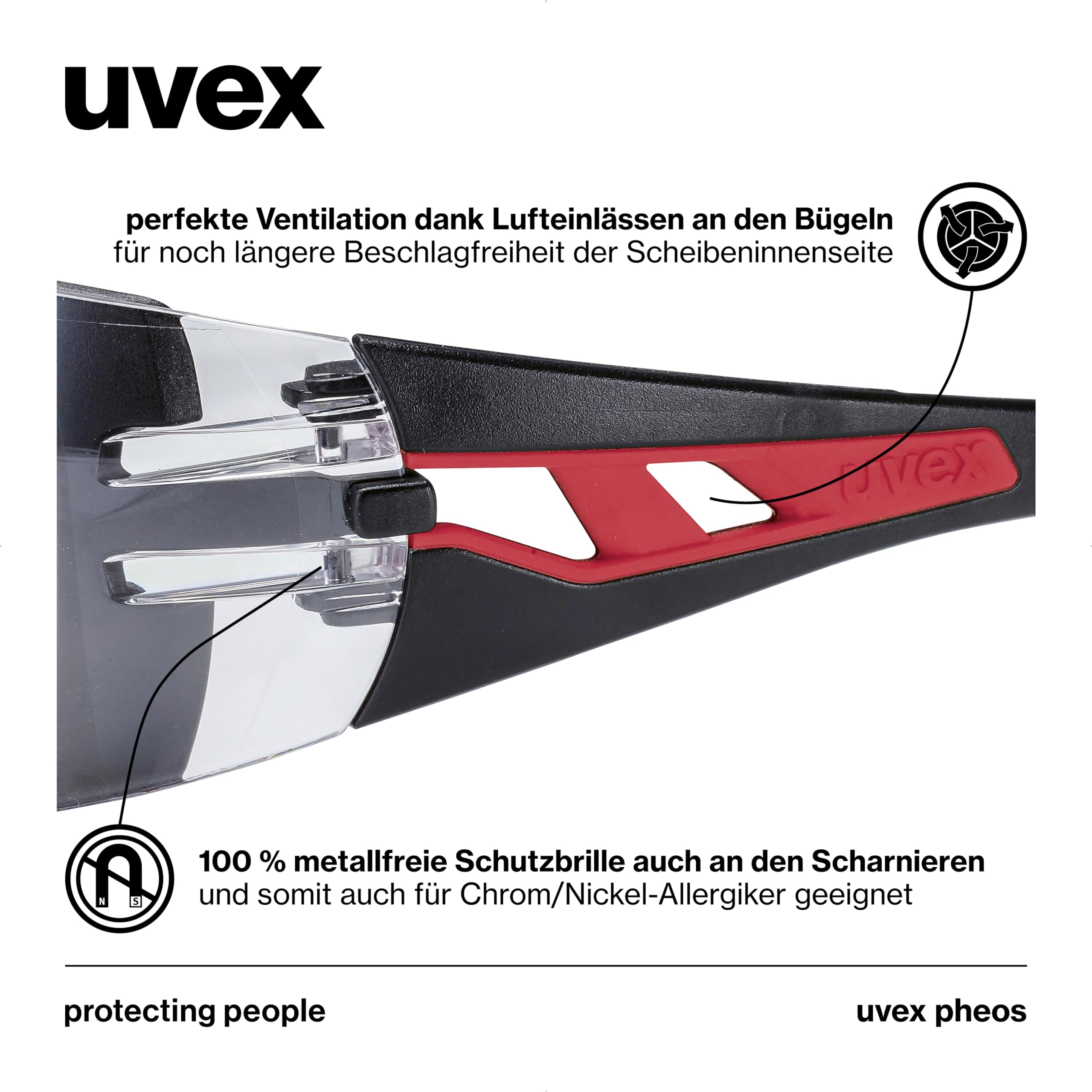 Uvex okulary do prasowania Uniseks Pheos (1 w zestawie)