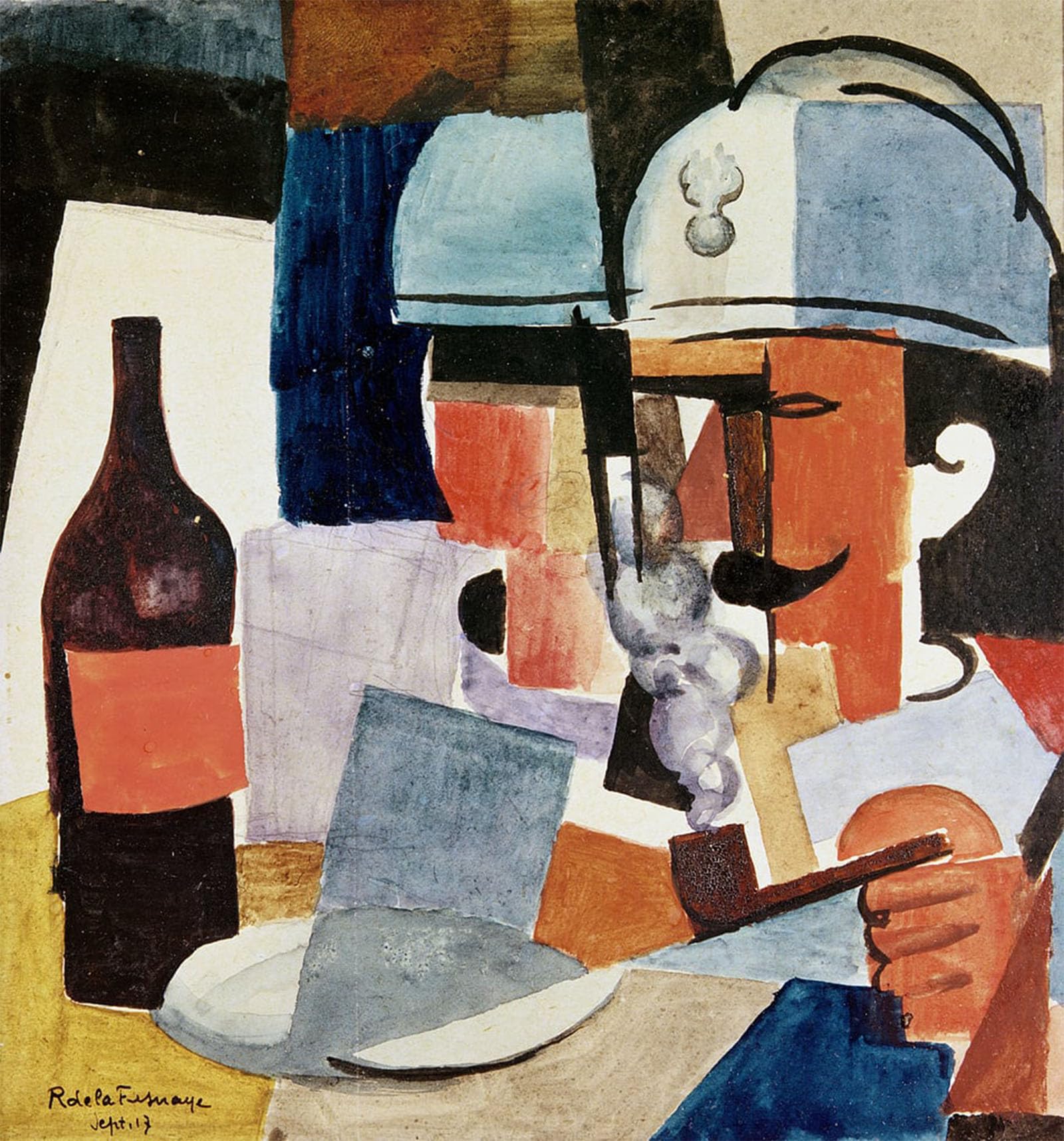 Affiche impression toile de maître salon abstrait cubisme 60x90cm