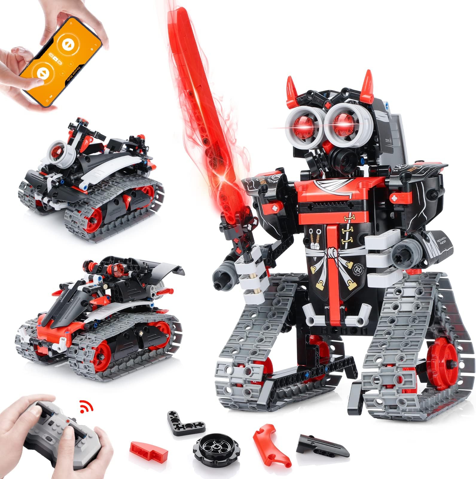 - GILI Robot Building Remote Control Gift STEM Building Kit for Boys 8-12 - 3 in 1 Educational Toys for 6 7 8 9 10 11 12 + Year Old Boys Birthday Gifts for Kids - Tracked Racer Car Tank Robotics