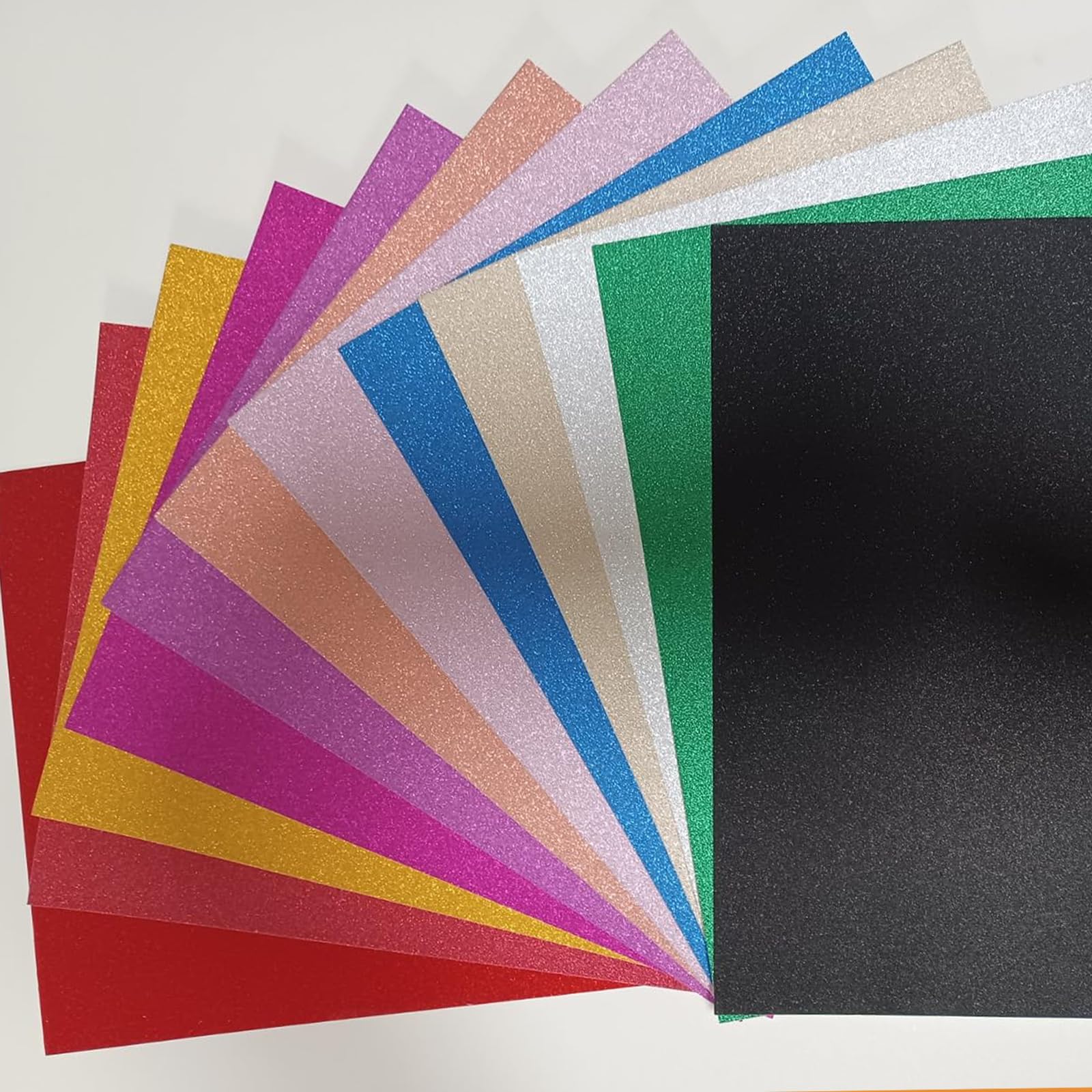 30 arkuszy zielonego brokatowego kartonu 20 x 28 cm, ciężki papier premium błyszczący do tworzenia kart, DIY, rękodzieła, dekoracji imprezowej, przybory szkolne, studenckie (zielony)