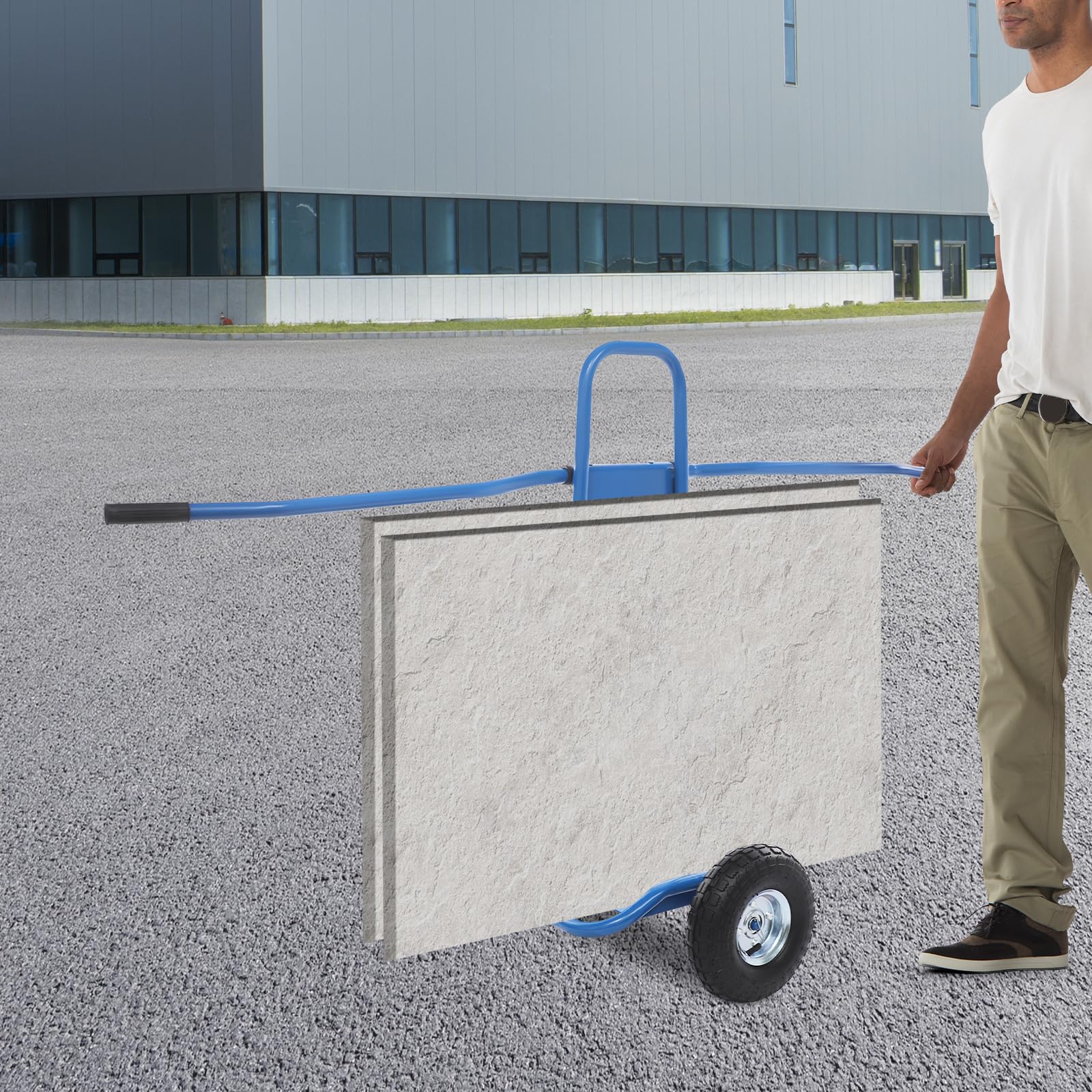 Wózek transportowy 220 kg, do szkła, płyt gipsowo-kartonowych, płyt