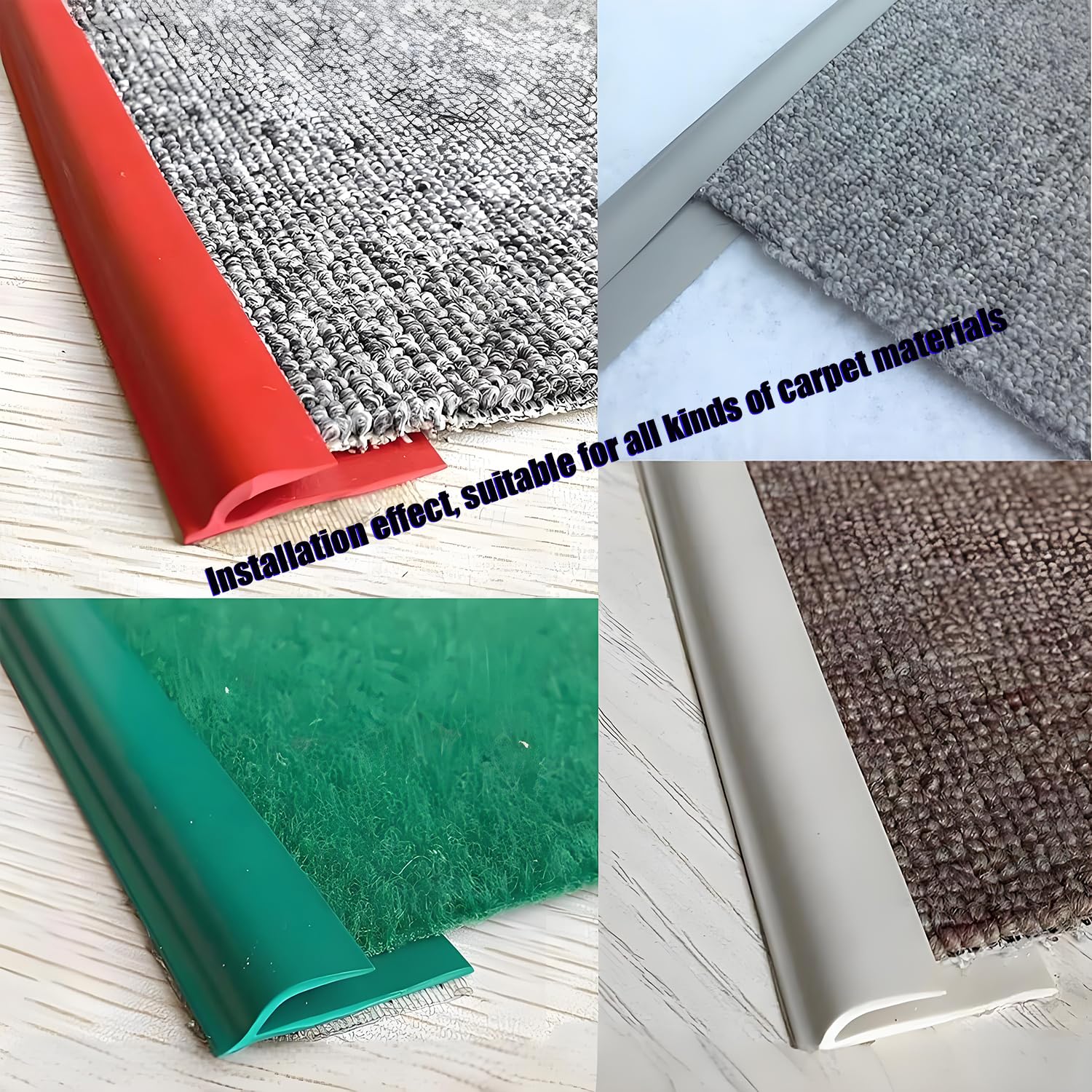 Ruban adhésif Double Face Ultra-résistant pour Tapis, Ruban Amovible pour Tapis de Sol, Ruban antidérapant Multi-usages pour parquets et Tapis d'extérieur,Rouge,3.5×1000cm