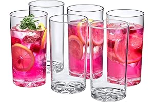 Amazing Abby Liberty 16 Oz Clear Plastic Drinking Glasses
