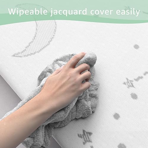 Miniatura 6 de YENING Pack and Play - Cubrecolchón para bebé Pack N Play, para parque infantil y corral con funda lavable de 38 x 26 x 1 pulgada, paquete de 2 (1