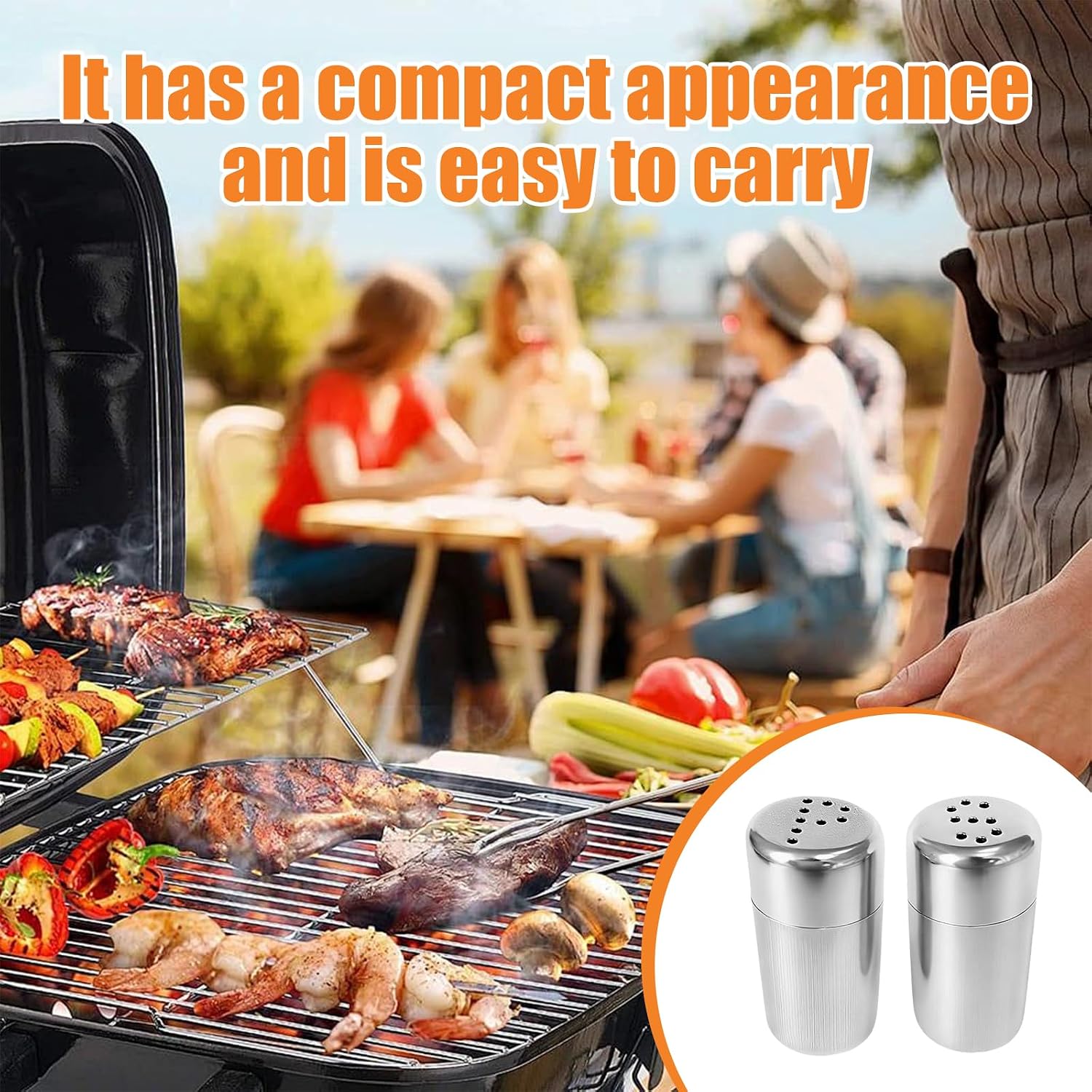 Long-lasting 410 Steel Seasoning Dispensers with Clog-Free Control Professional-Grade Rustproof for Home Chefs Shaker Easy Refill Pepper Dispensers