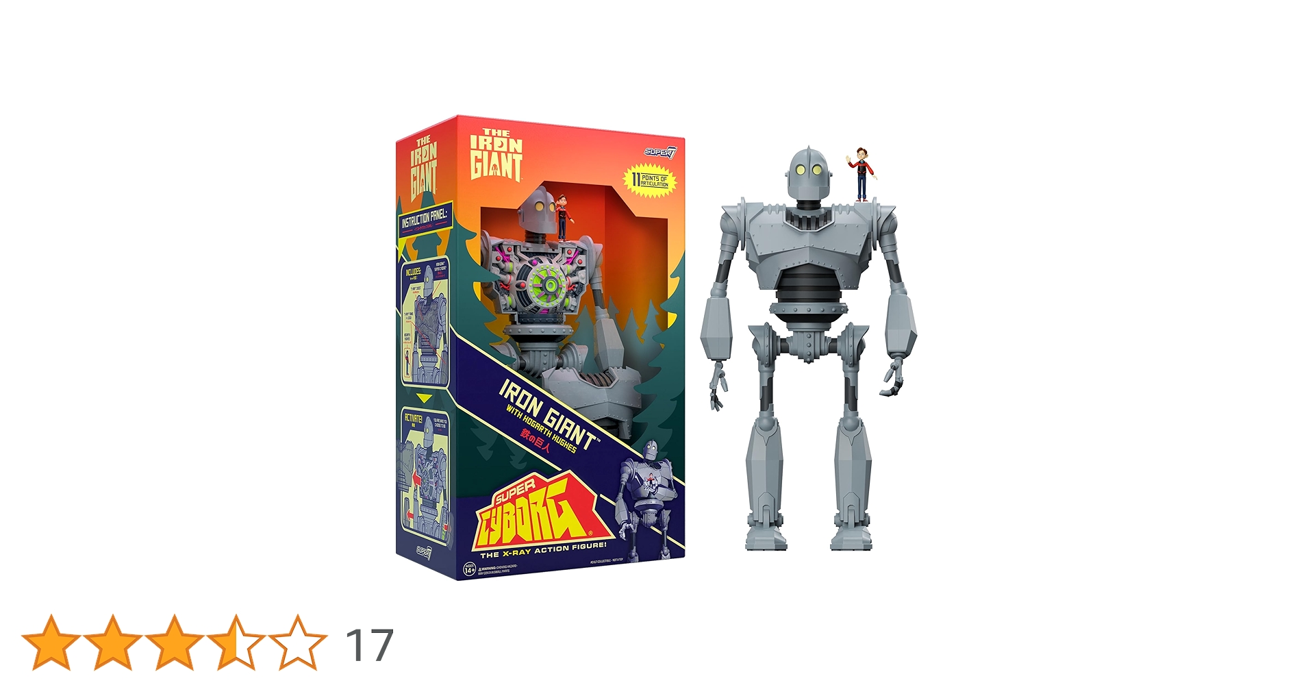 Amazon.co.jp: Super7 スーパーサイボーグ 鉄の巨人 - 11インチ