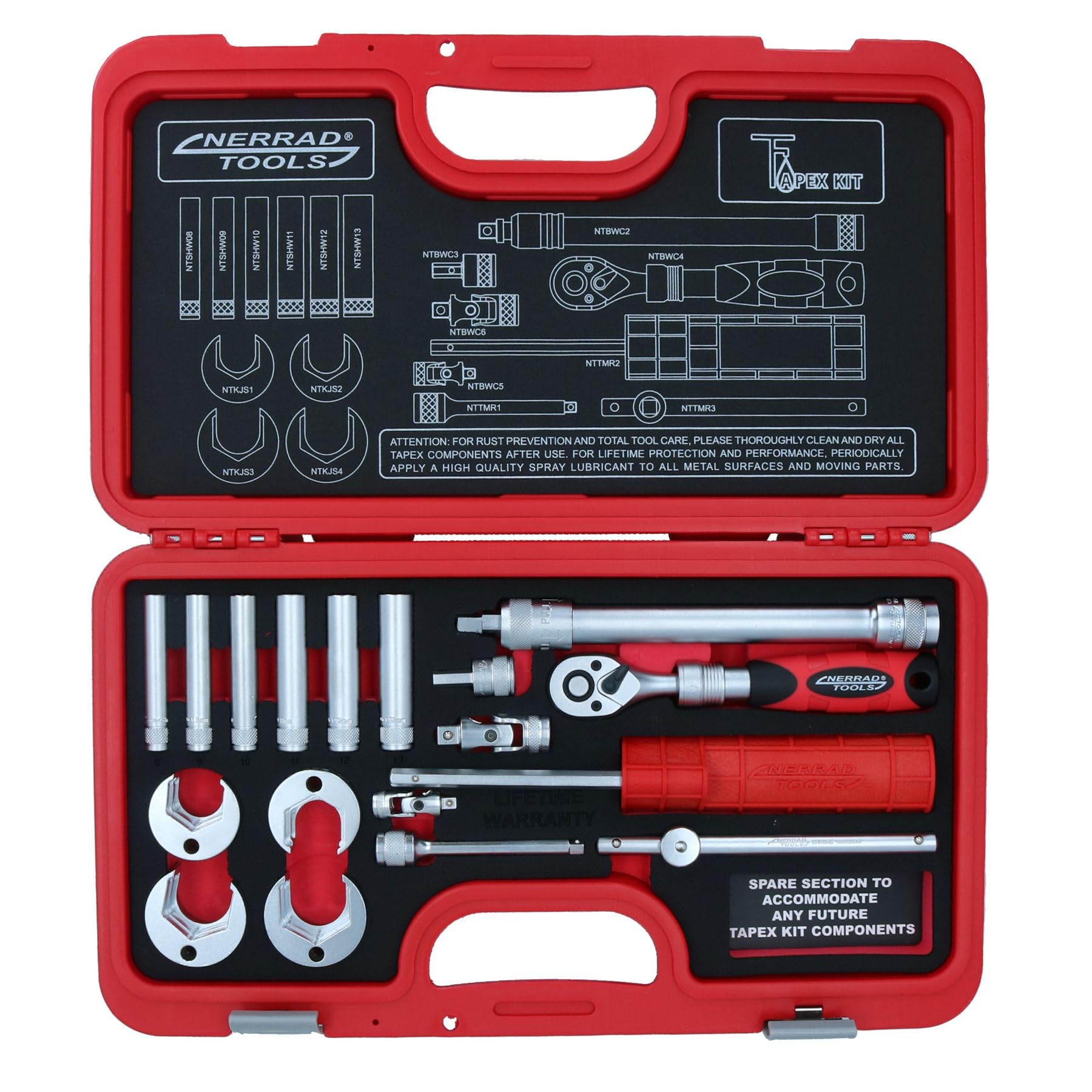 AB Tools Juego de llaves de grifo profesional avanzado Tapex para grifos monobloque de lavabo de baño, 18 piezas