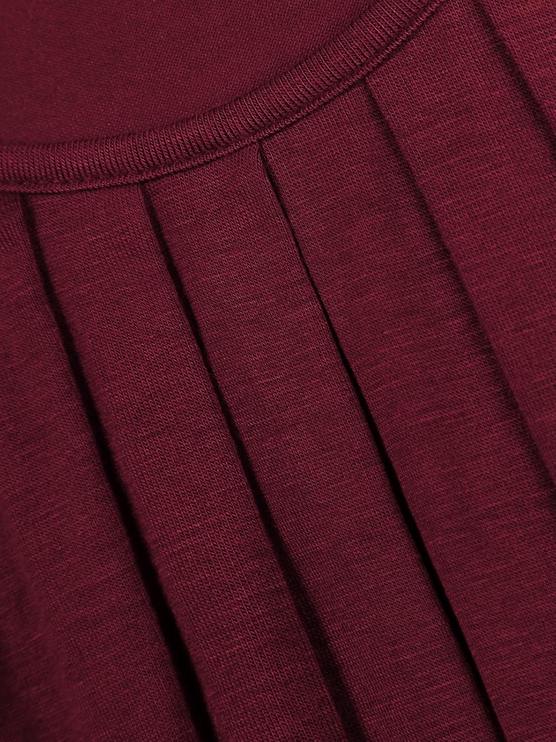 DJT Women's Short Sleeve Summer Tops Scoop Neck Pleated Front Casual Tee T Shirt - Image 3