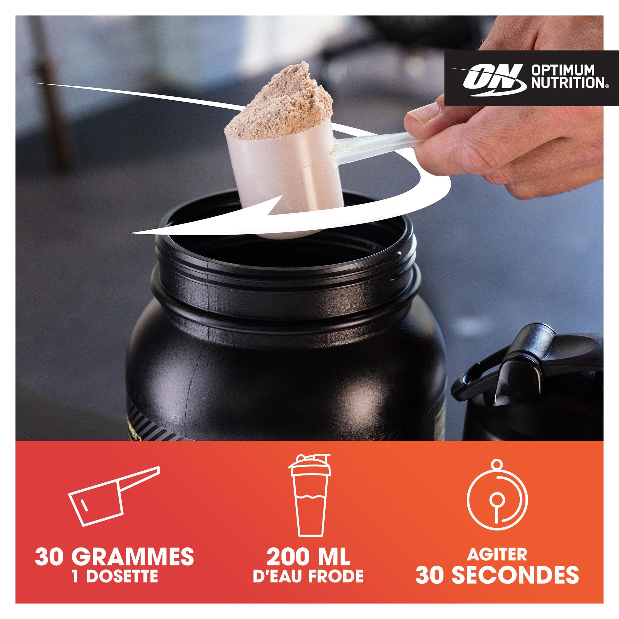 Optimum Nutrition Gold Standard 100% Isolat de Protéine de Whey en Poudre, Goût Chocolat, 450g, 15 Doses