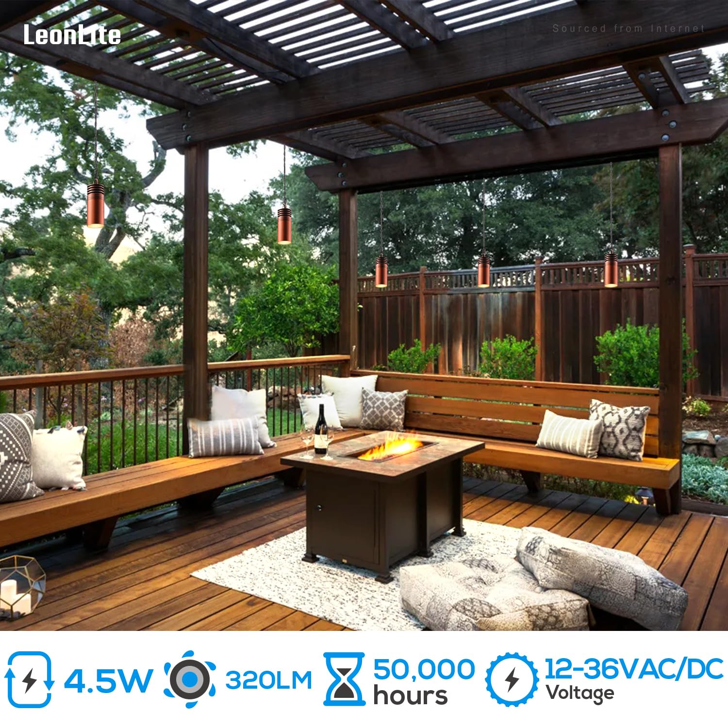 LEONLITE Low Voltage Hanging Landscape Lights, 12V Hanging Tree