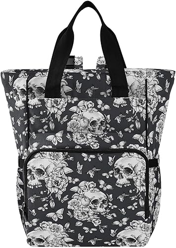 Miniatura 18 de MNSRUU Bolsa de pañales linda bolsa de pañales mochila multifunción viaje pañal Tote gran capacidad bebé bebé cambiador, Gótico 01, Urbano Moderno