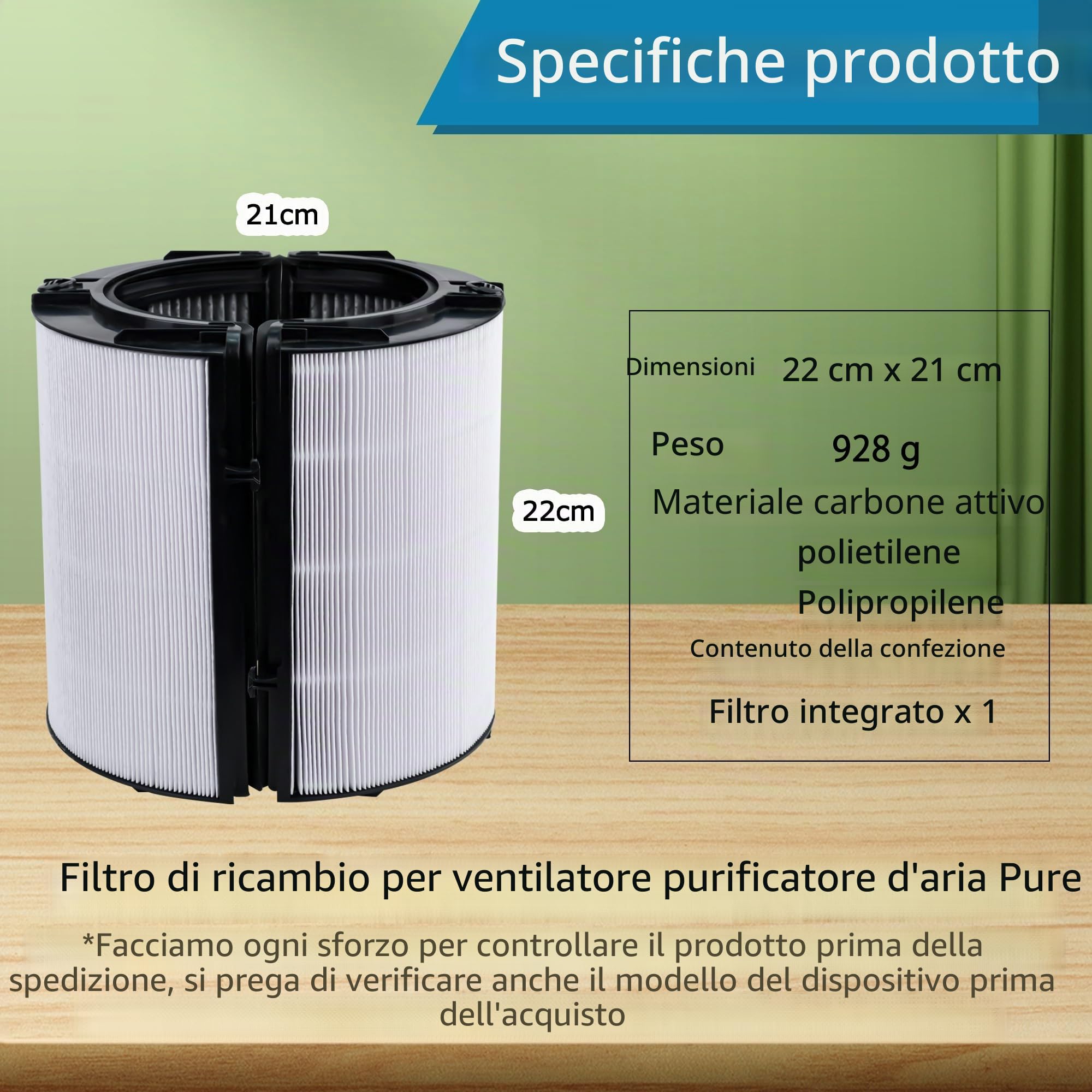 Filtro HEPA 2 in 1 compatibile con Dyson TP06-TP10, HP04-HP10, PH01-PH04