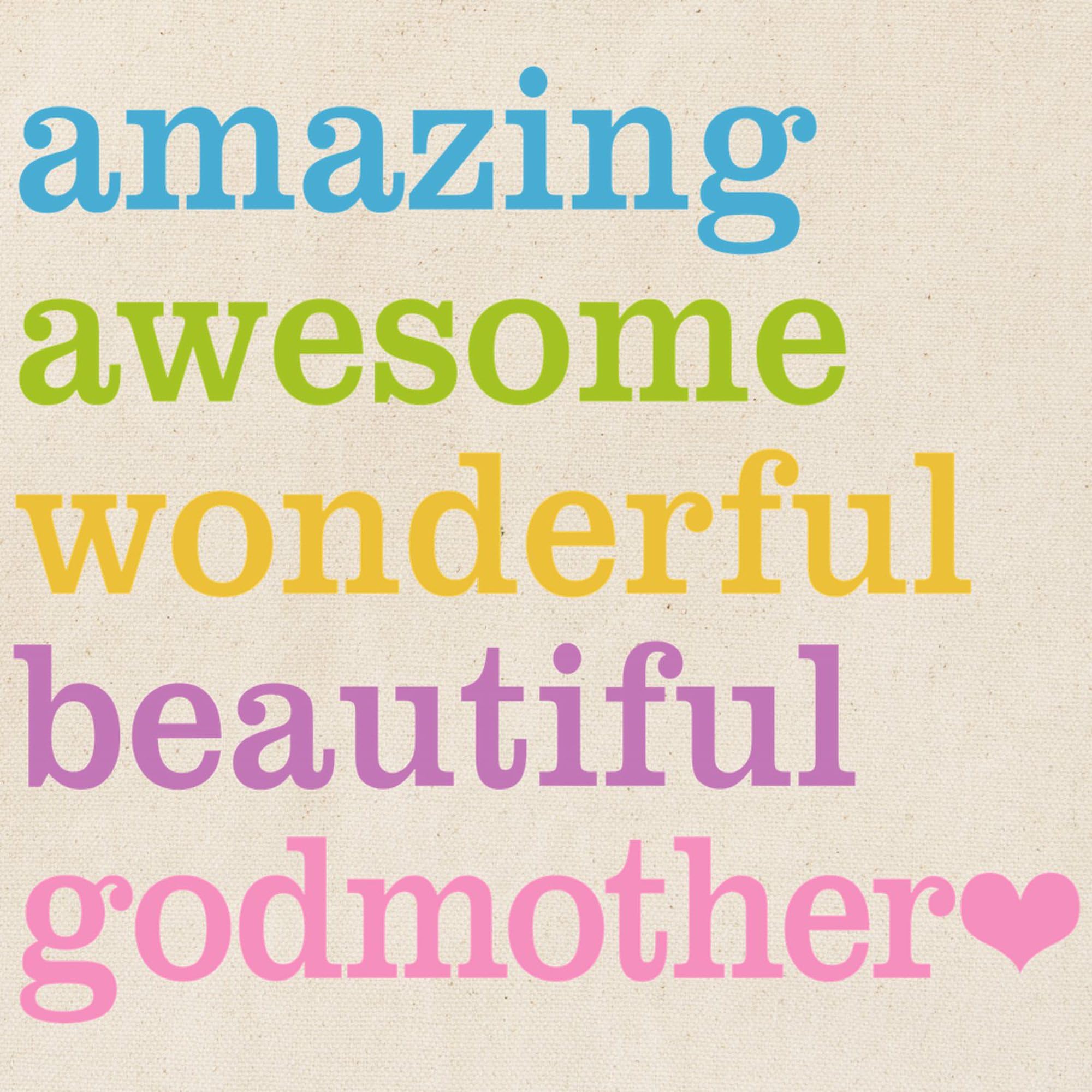 CafePress Godmother Amazing Awesome Tote Bag - Natural Canvas, Reusable Shopping Bag, Two Sizes