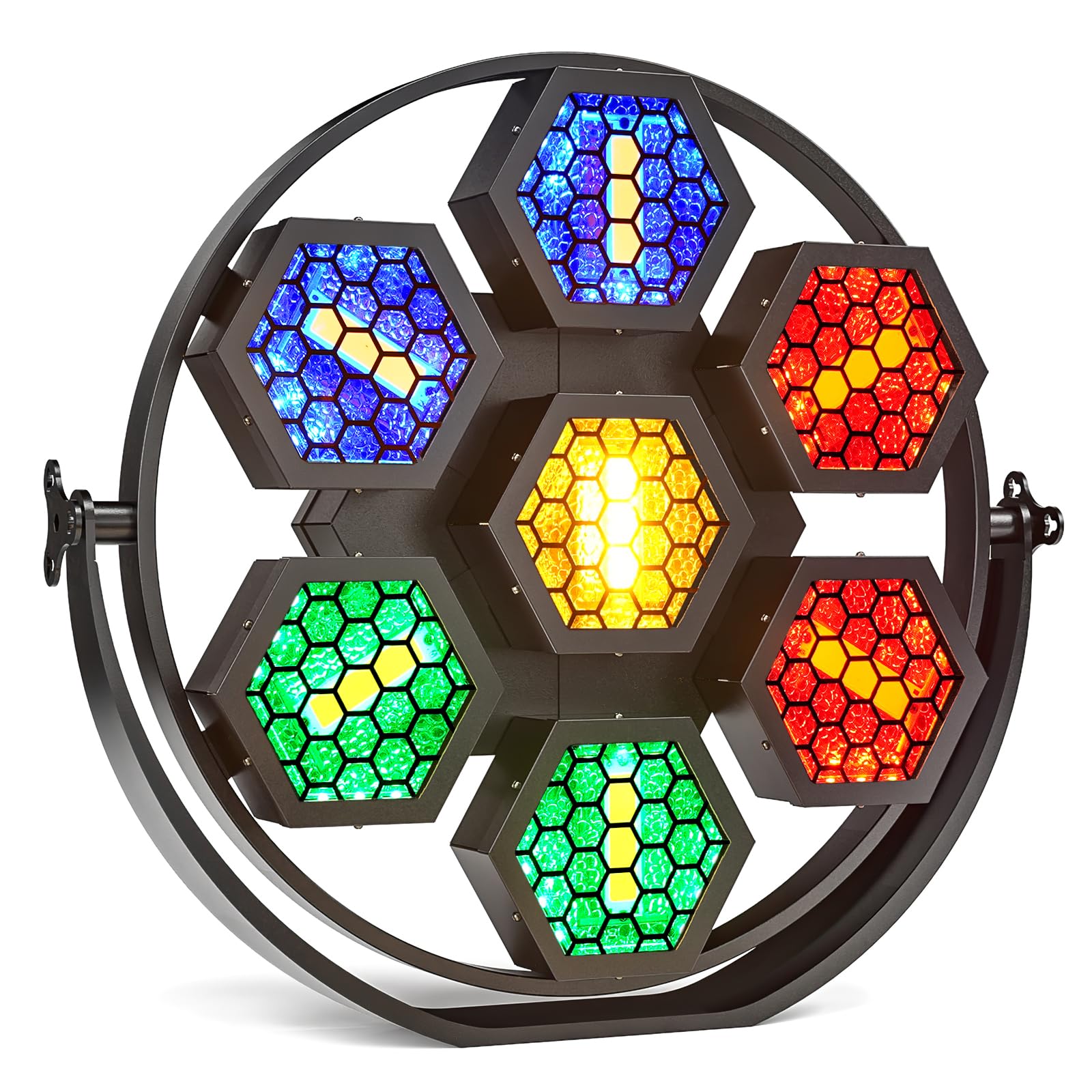 Amazon.com: 7X50W COB Hexagonal Retro Stage Lights with RGB 63LED
