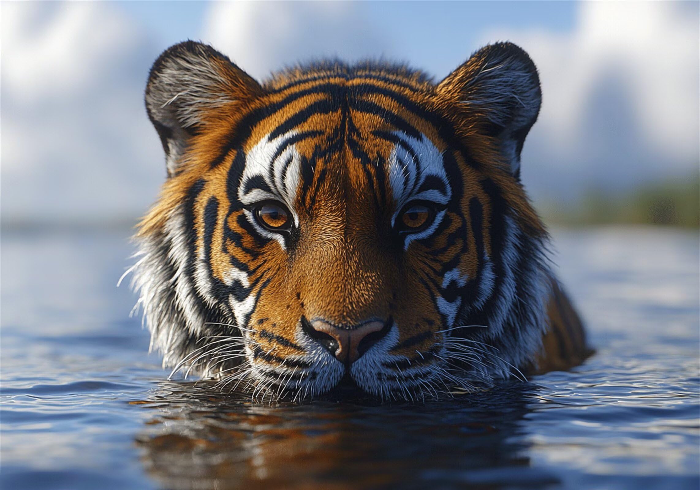 Tiger Puzzle 1500 Teile Erwachsene Klassische Puzzles Tier Jigsaw Anspruchsvoll Impossible Schwer Pädagogisches Spielzeug Kinder Holzpuzzlem Groß Puzzlespiel Geeignet für alle Altersgruppen P-949