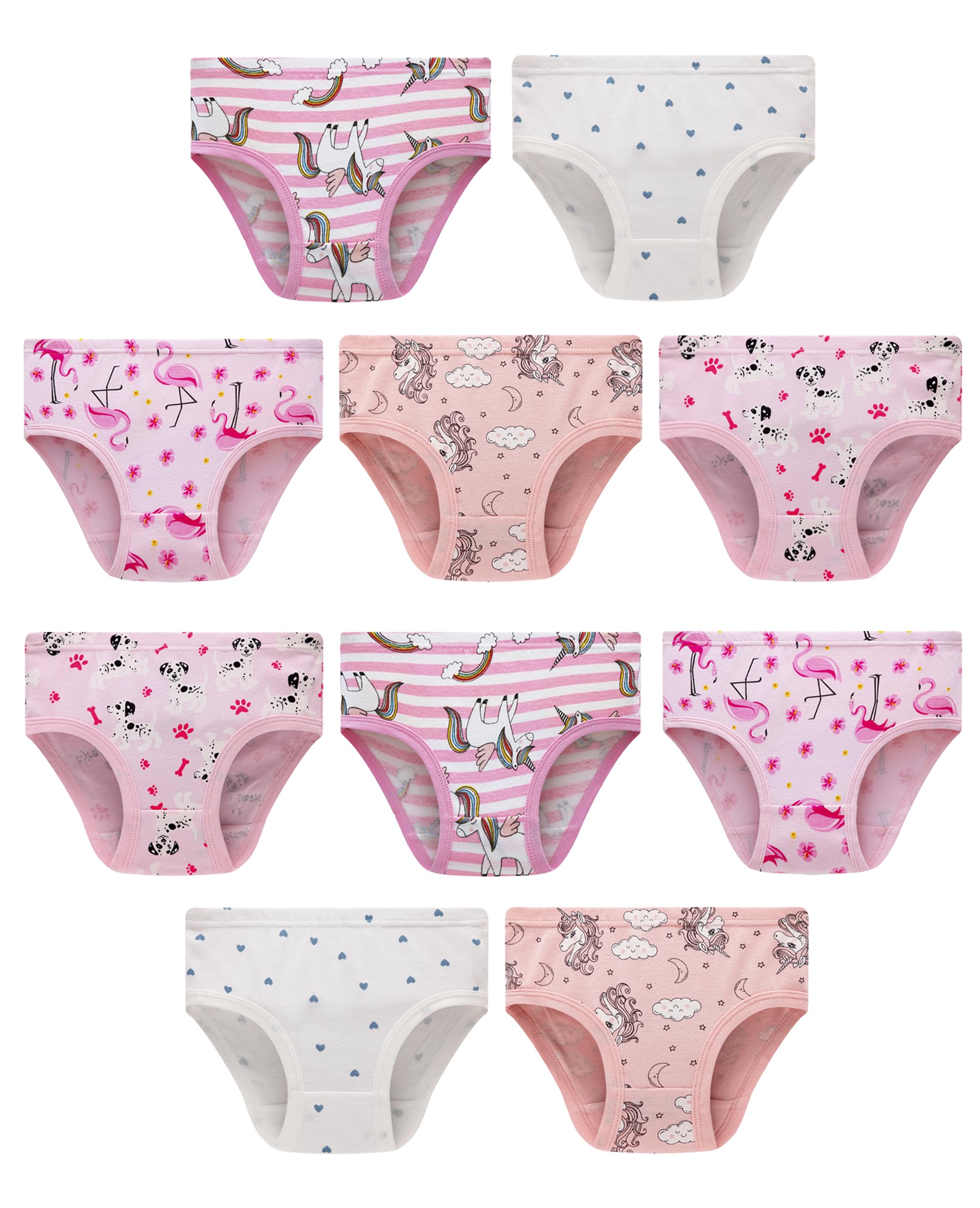 Family Feeling Girls 100 Cotton Underwear - Comfortable Breathable Panties for Kids