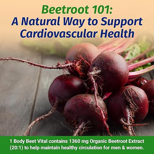 Miniatura 2 de 1 Body Beet Vital, Cápsulas orgánicas de raíz de remolacha para circulación, energía y resistencia, suplemento potenciador de óxido nítrico con