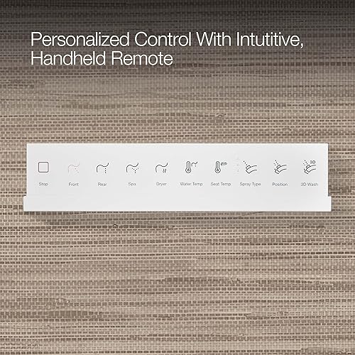 Miniatura 4 de Kohler PureWash E815 - Asiento de inodoro alargado para bidé, agua tibia, blanco con control remoto, varita de autolimpieza, controles de