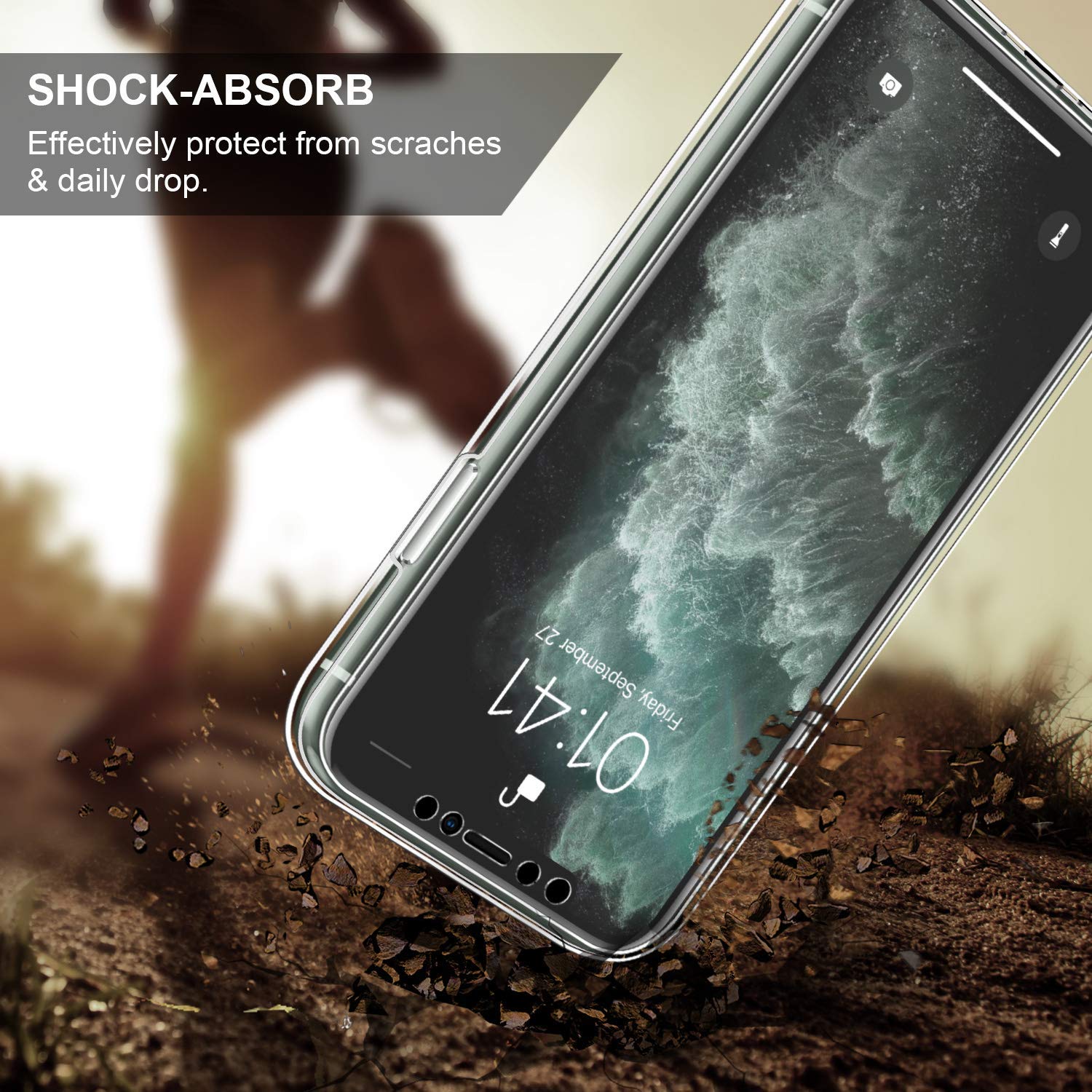 COPHONE Cover Per IPhone XS MAX 100% Trasparente - Protezione Totale 360° Con Parte Anteriore Morbida E Posteriore Rigida, Antiurto