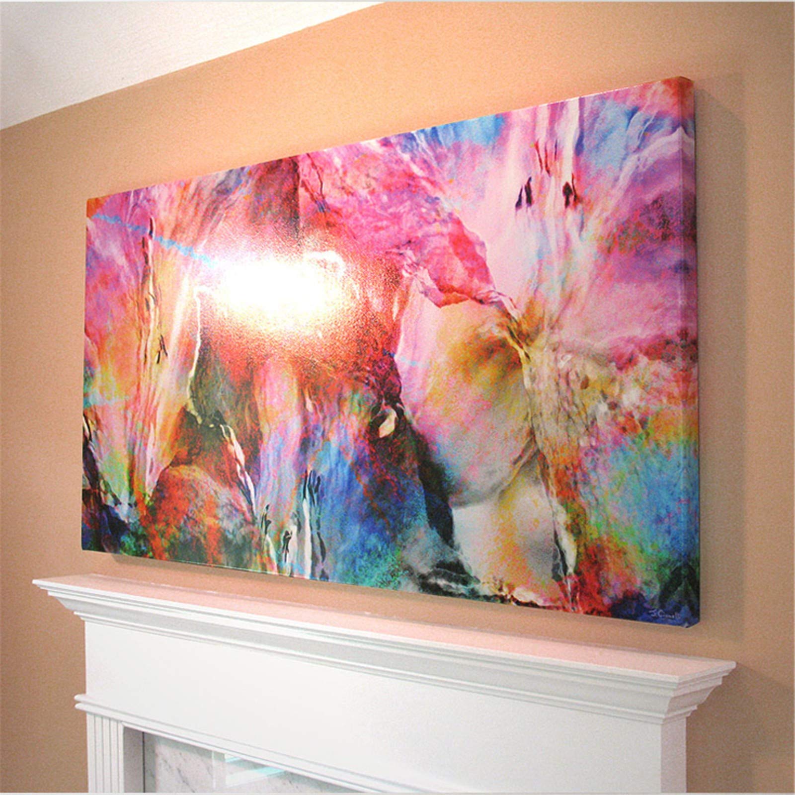 Diamond Painting Grand Format Fleur Abstraite pour Décoration Salon Chic