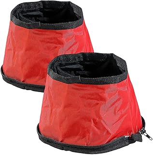 PEARL Napf für Hund und Katze: 2er-Set Ultrakompakt Faltbarer Reise-Hundenapf für unterwegs, 19x12 cm (Schüssel für Hund, Katze, Tier, Hundenapf für, wasserdichte Taschen) product image