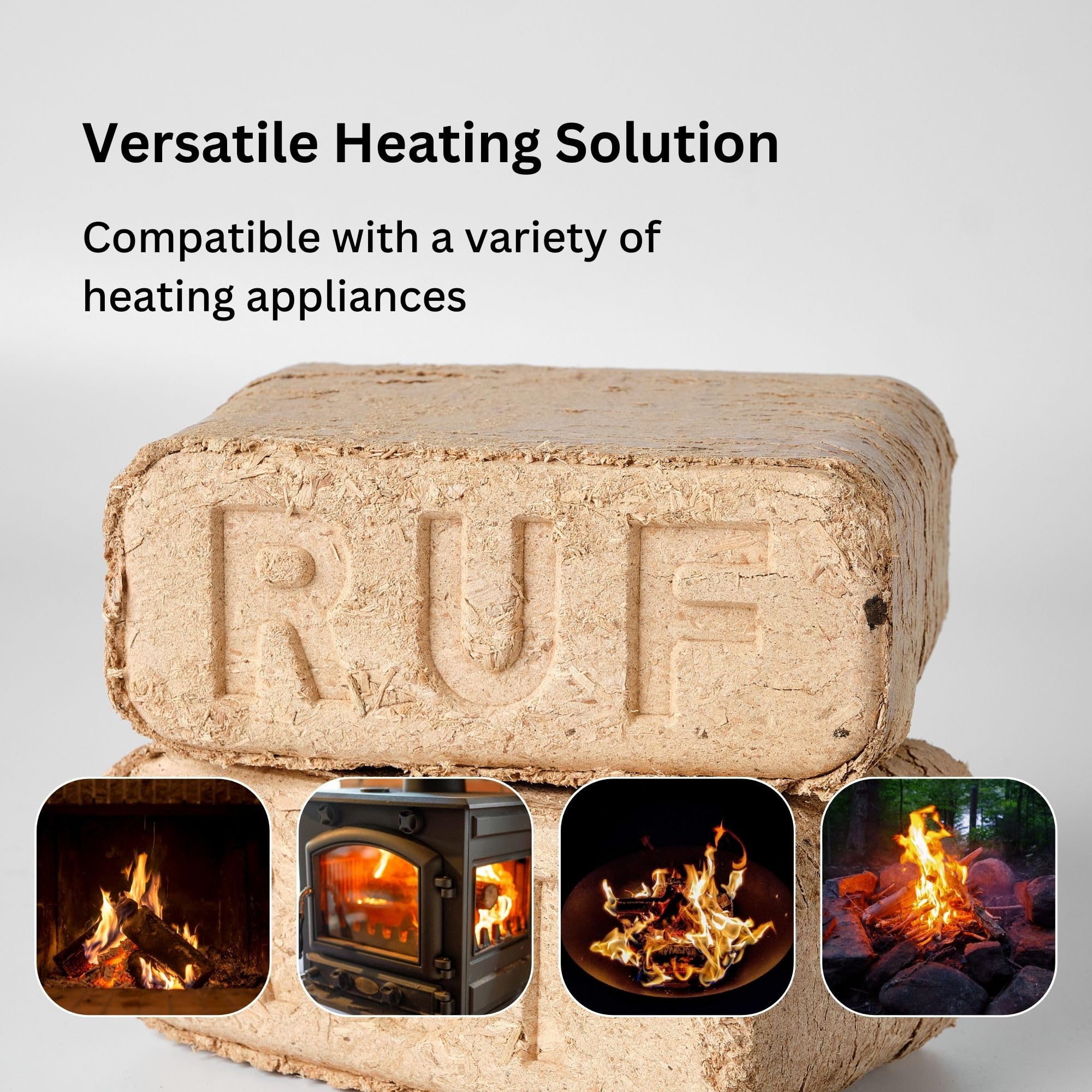 RUF Bricchetti da 10 kg, combustibile per legno compresso
