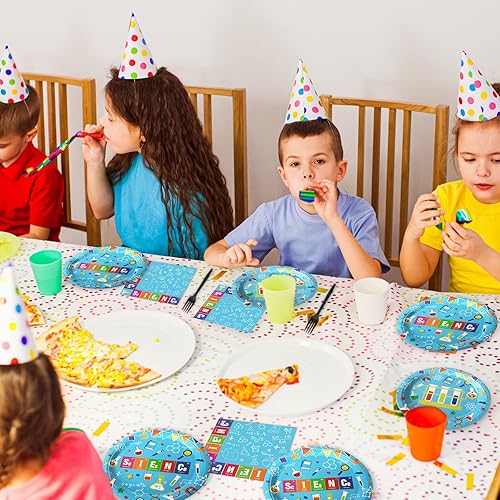 Miniatura 149 de Juego de 96 platos de fiesta de avión, servilletas, vajilla de avión, suministros para fiesta de cumpleaños, vajilla de papel desechable