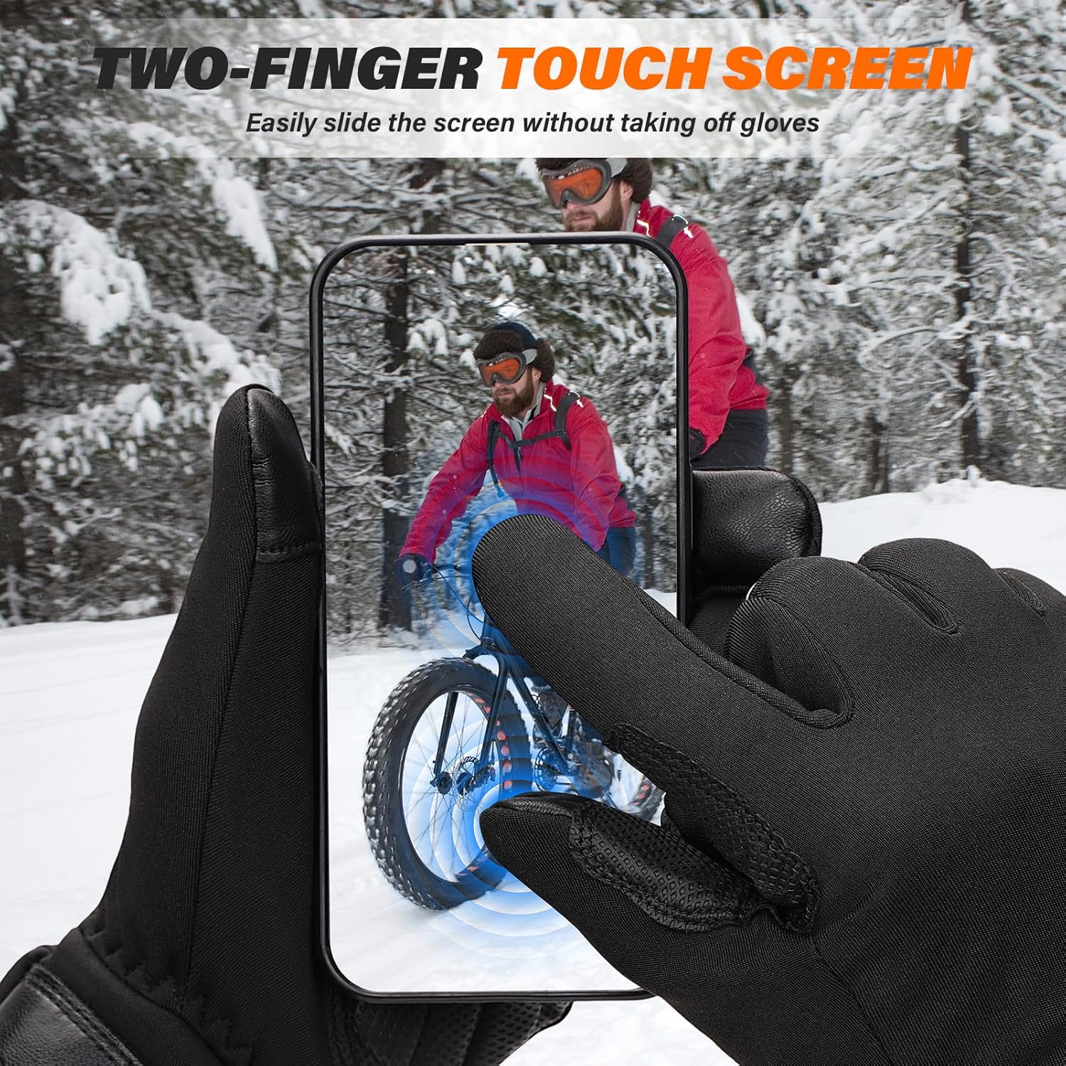 Dr.Warm Heated Gloves for Men Women,Rechargeable Battery Heated Work Gloves with Touchscreen Anti-Slip,Thin Thermal Hand Warmer for Outdoor Riding Cycling Running - Image 4