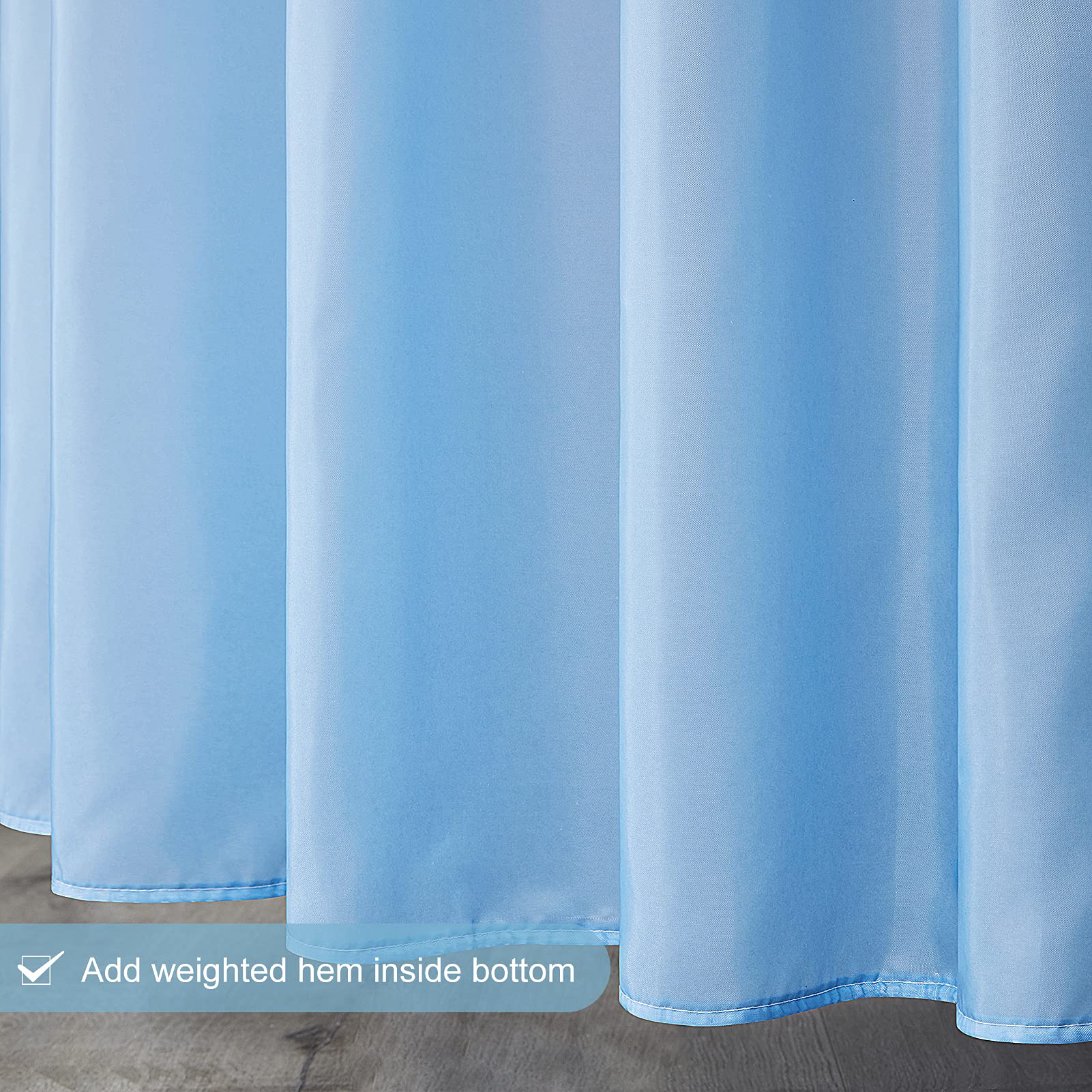 Furlinic Douchegordijn Anti Schimmel Polyester Stof Waterdicht Douche Gordijnen Wasbaar Textiel voor Hoekbadkuip of De Badkamer Grijs 120x200cm