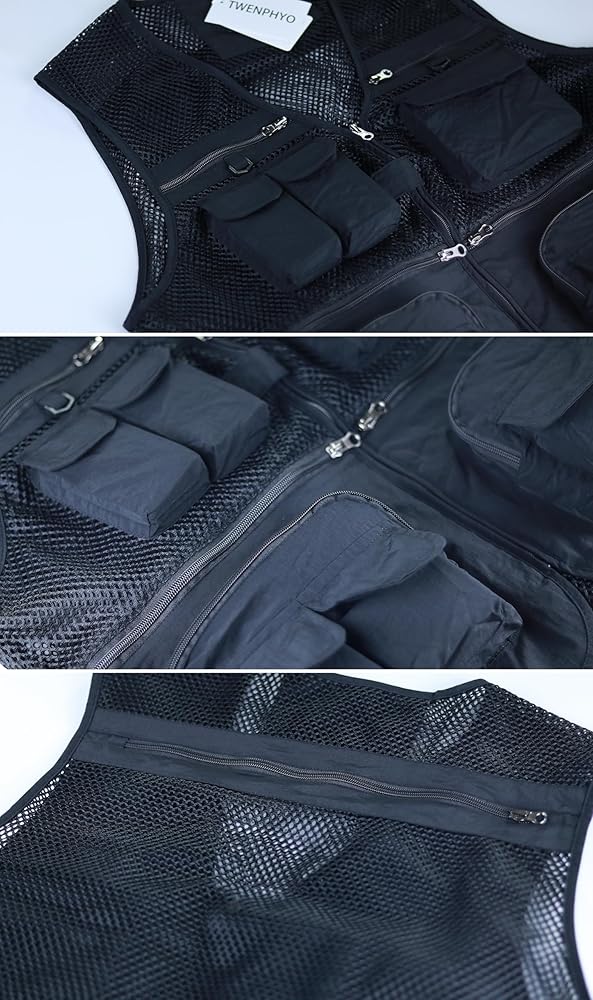 TWENPHYO Versatile Men's Summer Vest for Fishing, Travel