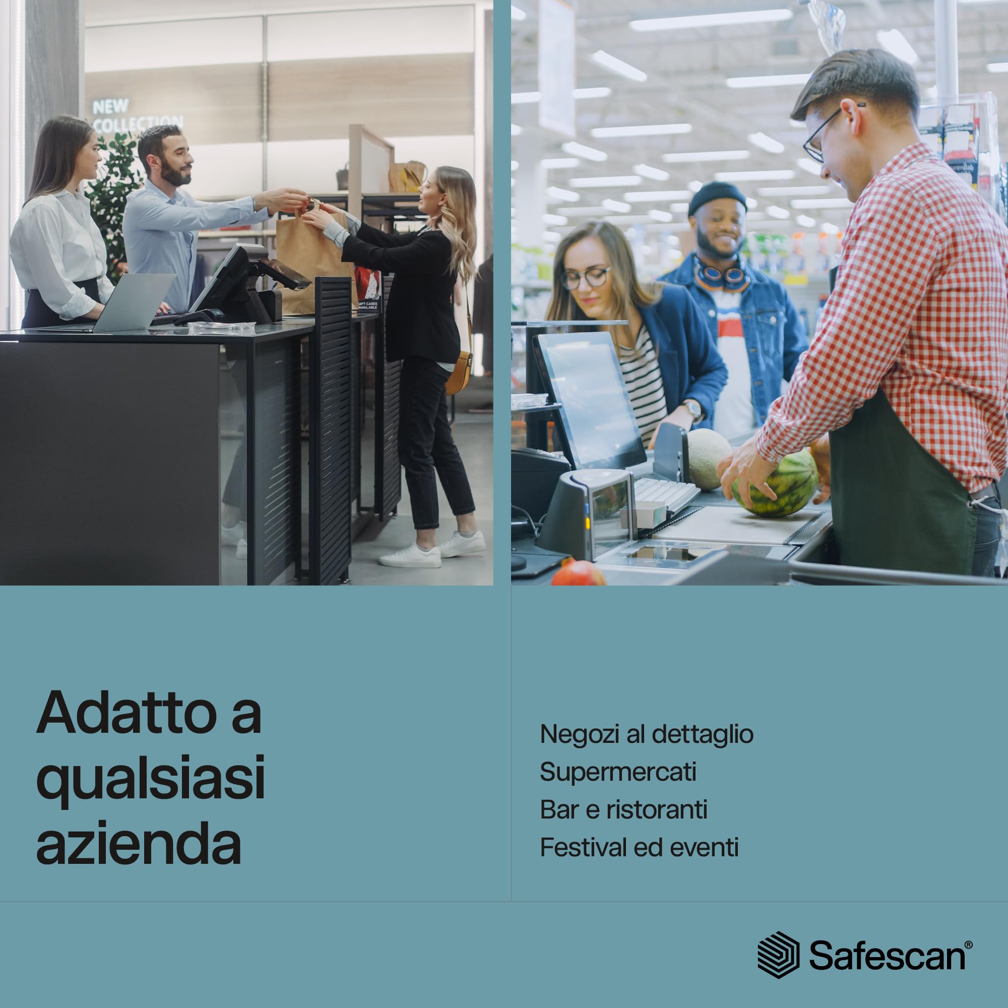 Safescan 6175 Macchina contasoldi che conta monete, banconote, buoni e gettoni, Contamonete con riconoscimento automatico del rotolo di monete, Bilancia che memorizza i risultati di ogni conteggio